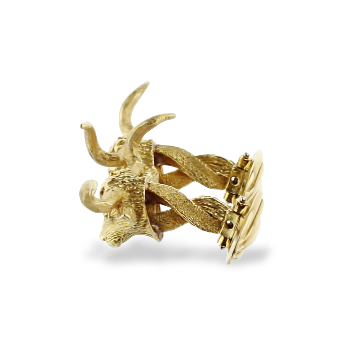 14k Yellow Gold Channel Set Baguette Diamond Cufflinks