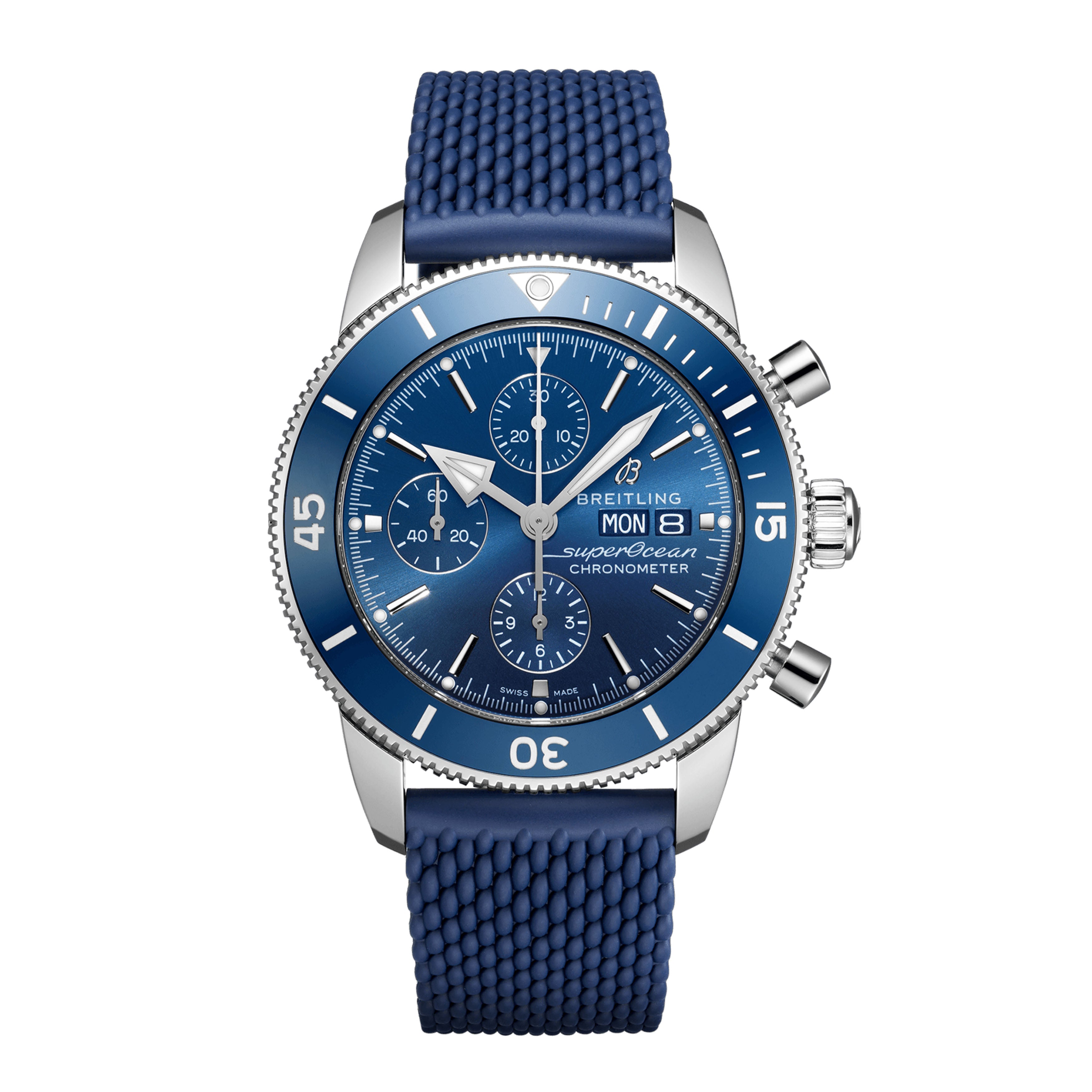 Breitling Superocean Heritage Chronograph Watch, 44mm Blue Dial