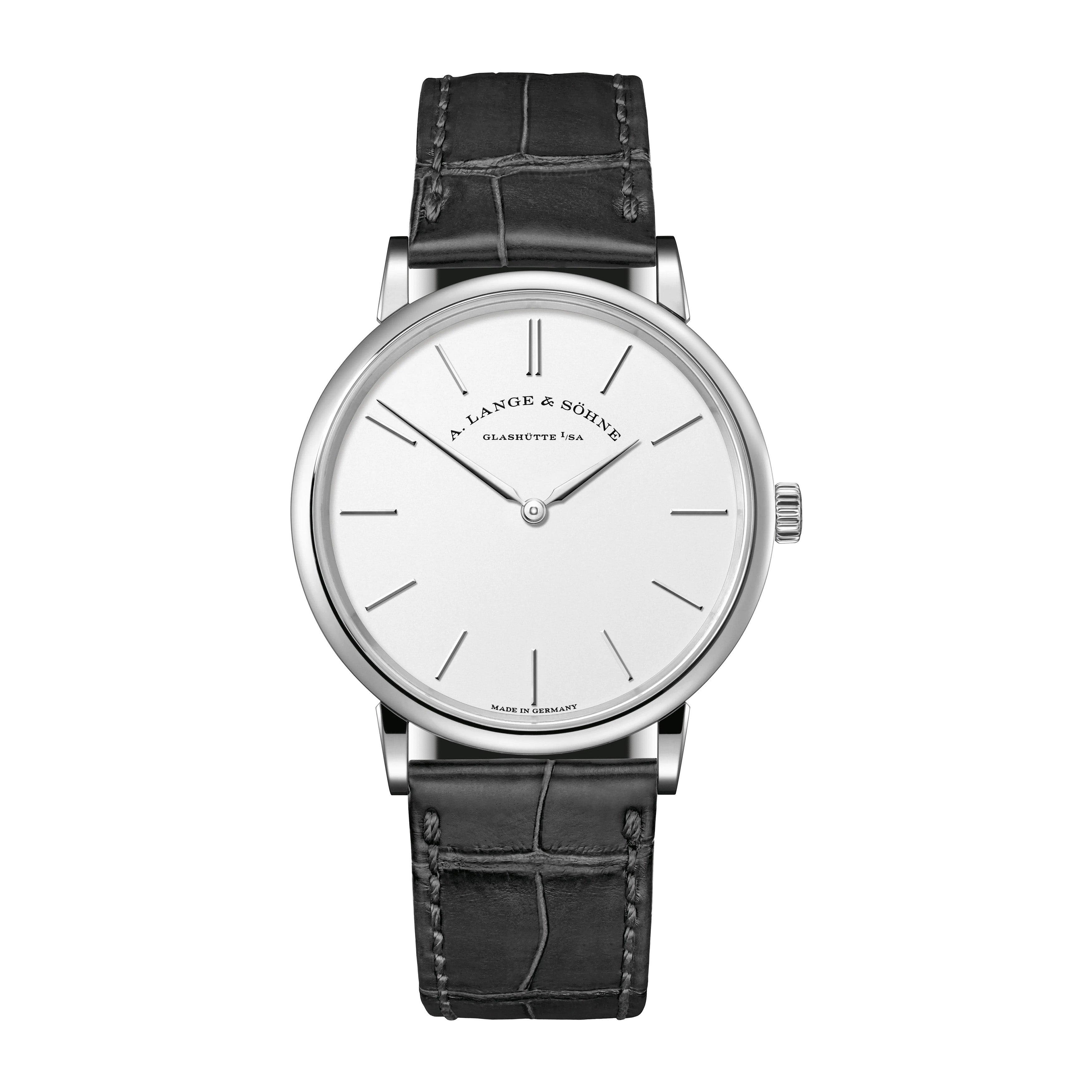 A.Lange & Sohne Saxonia Thin Watch, 37mm Silver Dial, 201.027