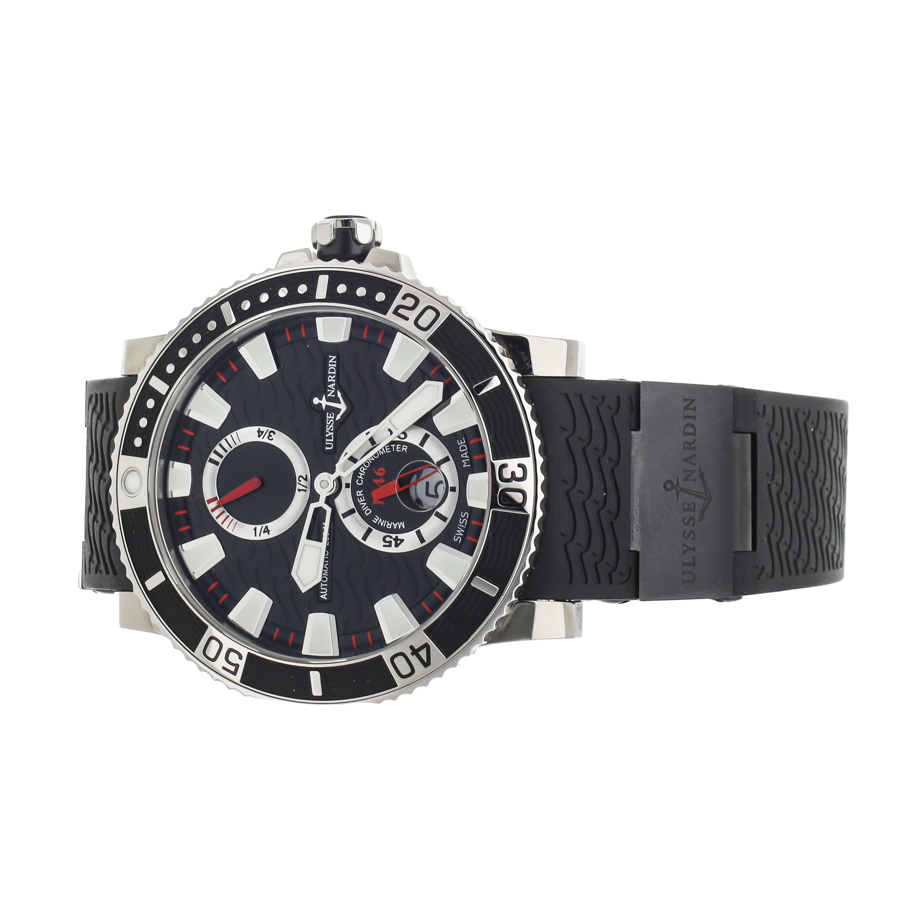 Ulysse Nardin Maxi Marine Diver Watch 45mm Black Dial 263 90 3C 72