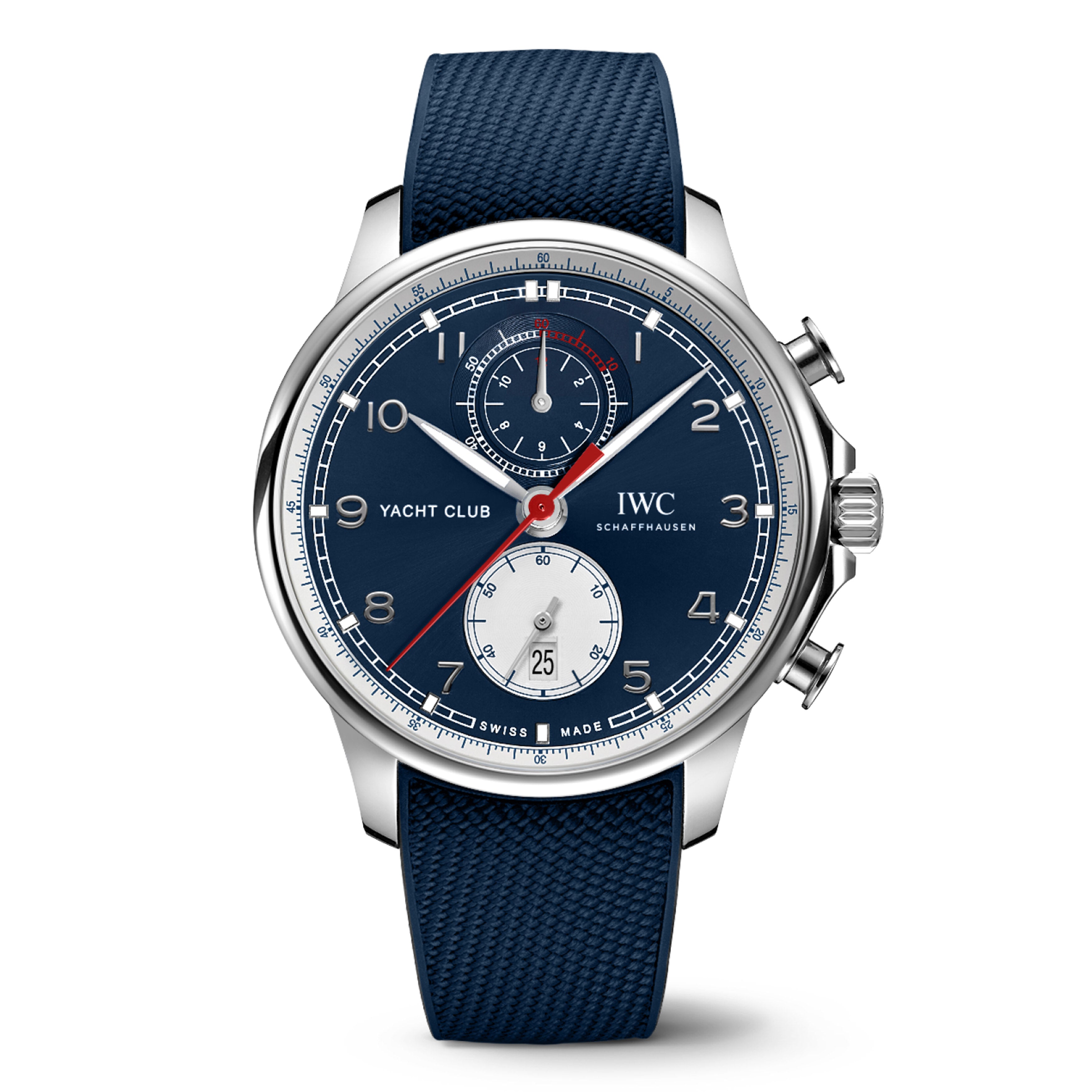 IWC Portugieser Yacht Club Chronograph Orelebar Brown Watch 44mm Blue