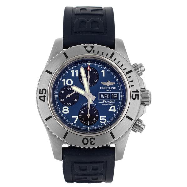 Breitling Superocean Steelfish Chronograph Blue Dial Stainless Steel 44mm A13341