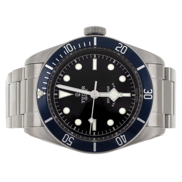 Tudor Black Bay Heritage Stainless Steel Black Dial Blue Bezel 41mm 79220