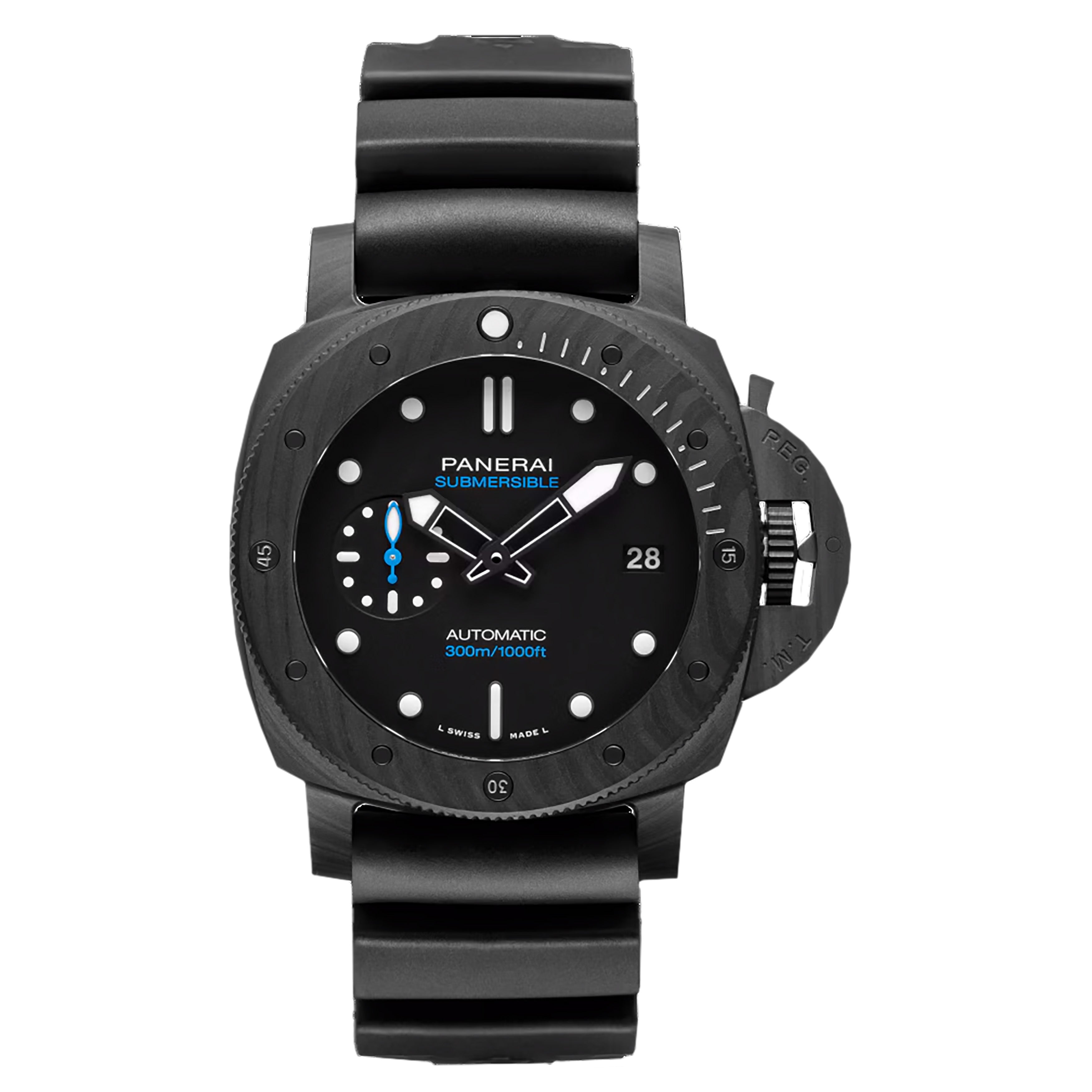 Panerai Luminor Submersible Carbotech Watch, 42mm Black Dial, PAM02231