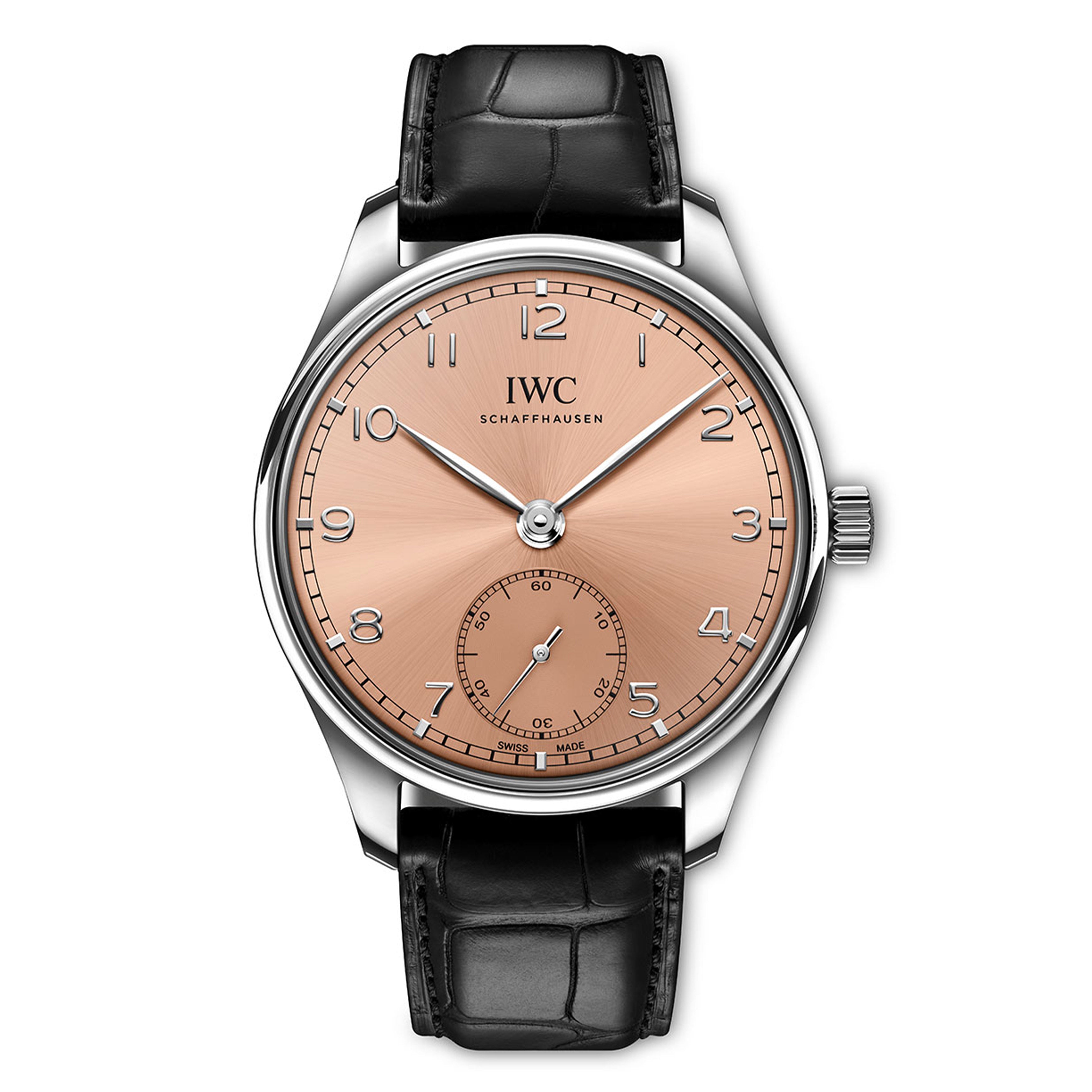 IWC Portugieser Automatic Watch, 40mm Salmon Dial, IW358313