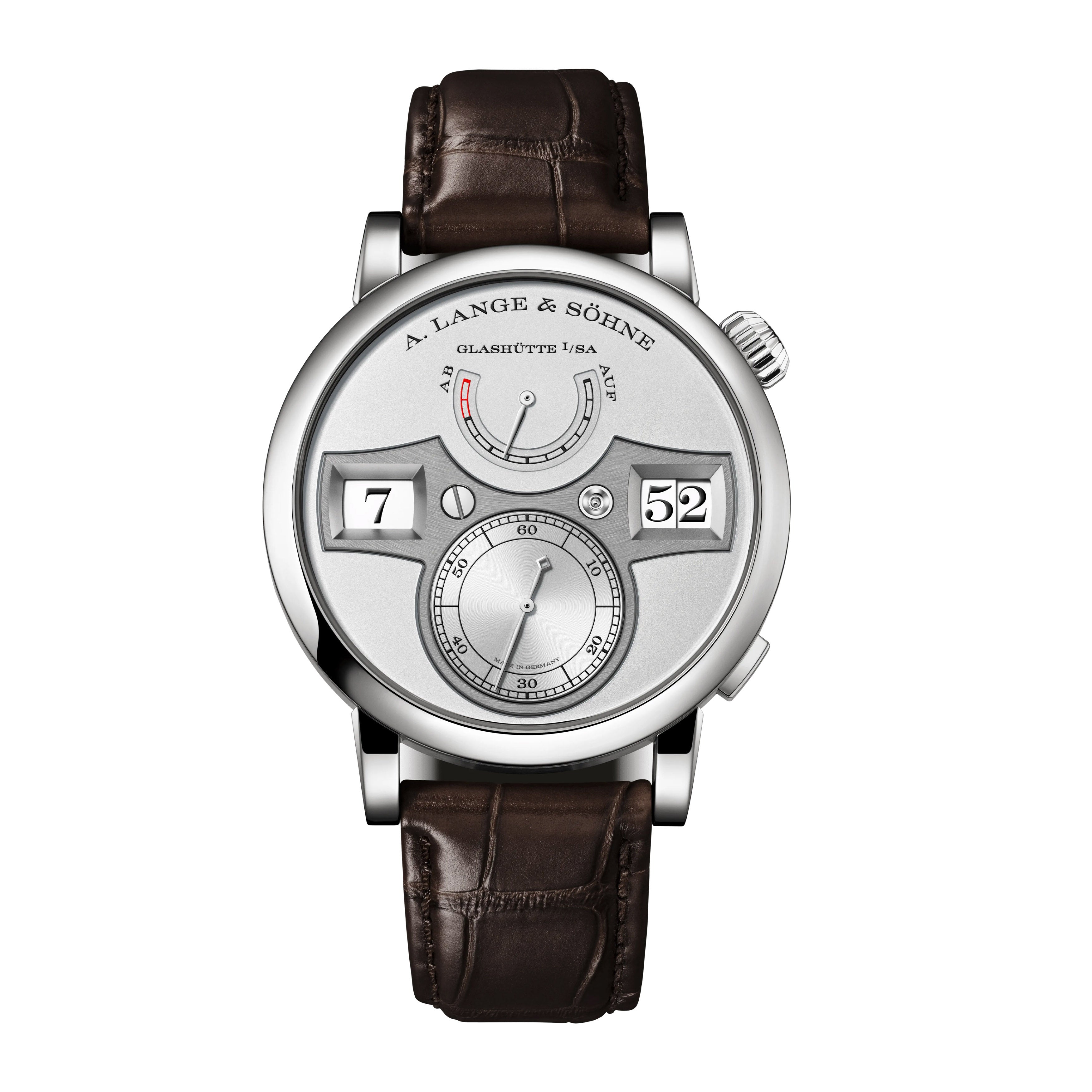A. Lange & Sohne Zeitwerk Watch, 41.9mm Silver Dial, 142.025
