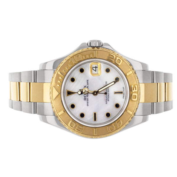 Rolex Yacht-Master Mother Of Pearl Dial Steel & Yellow Gold 35MM 68623 Watch Only