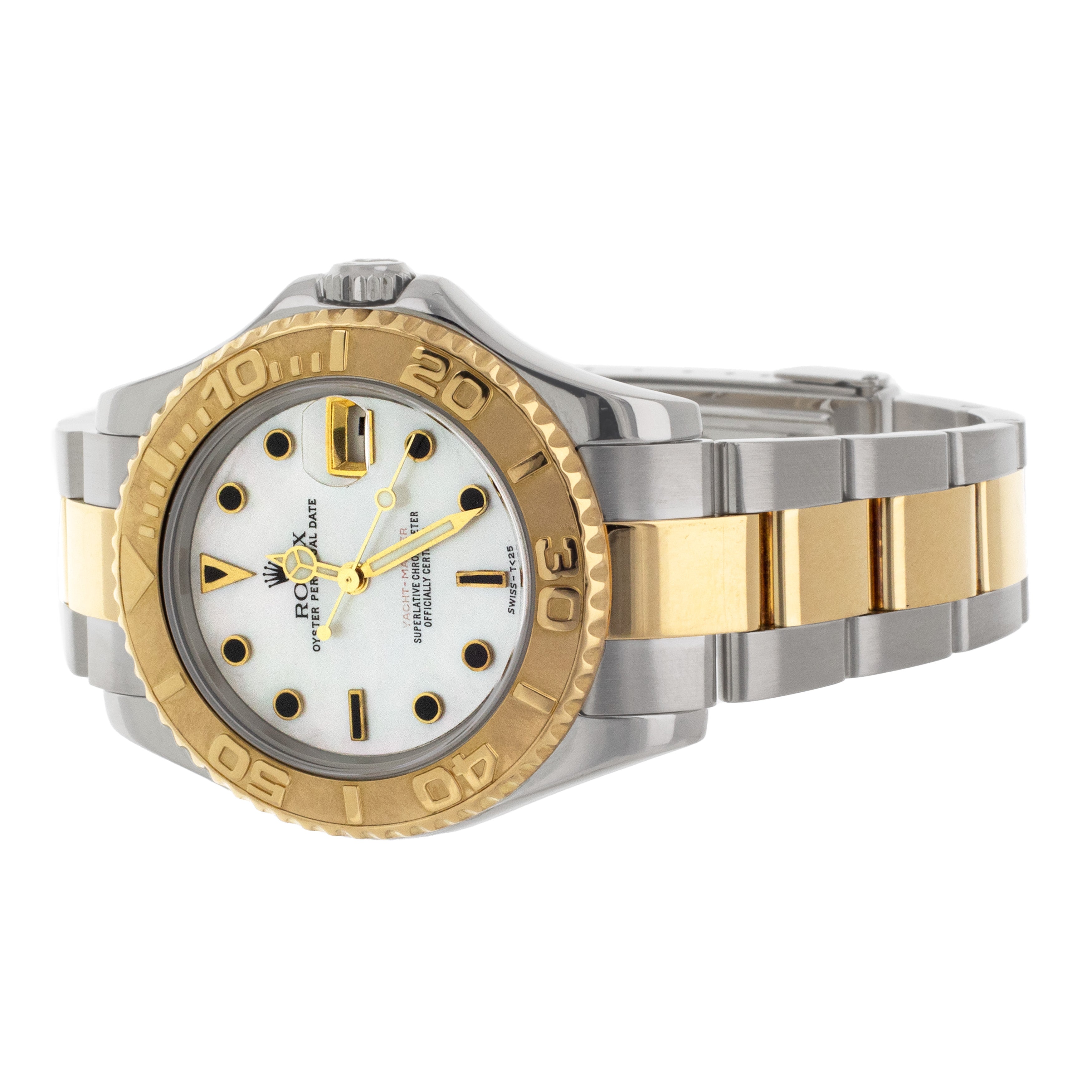 Rolex Yacht Master Mother Of Pearl Dial Steel Yellow Gold 35MM 68623