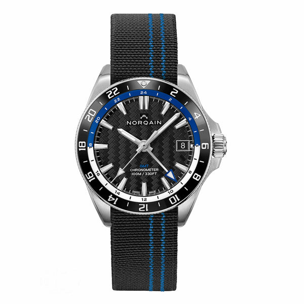 NORQAIN ADVENTURE NEVEREST GMT WATCH, 41MM BLACK DIAL, NN1100SC1CG