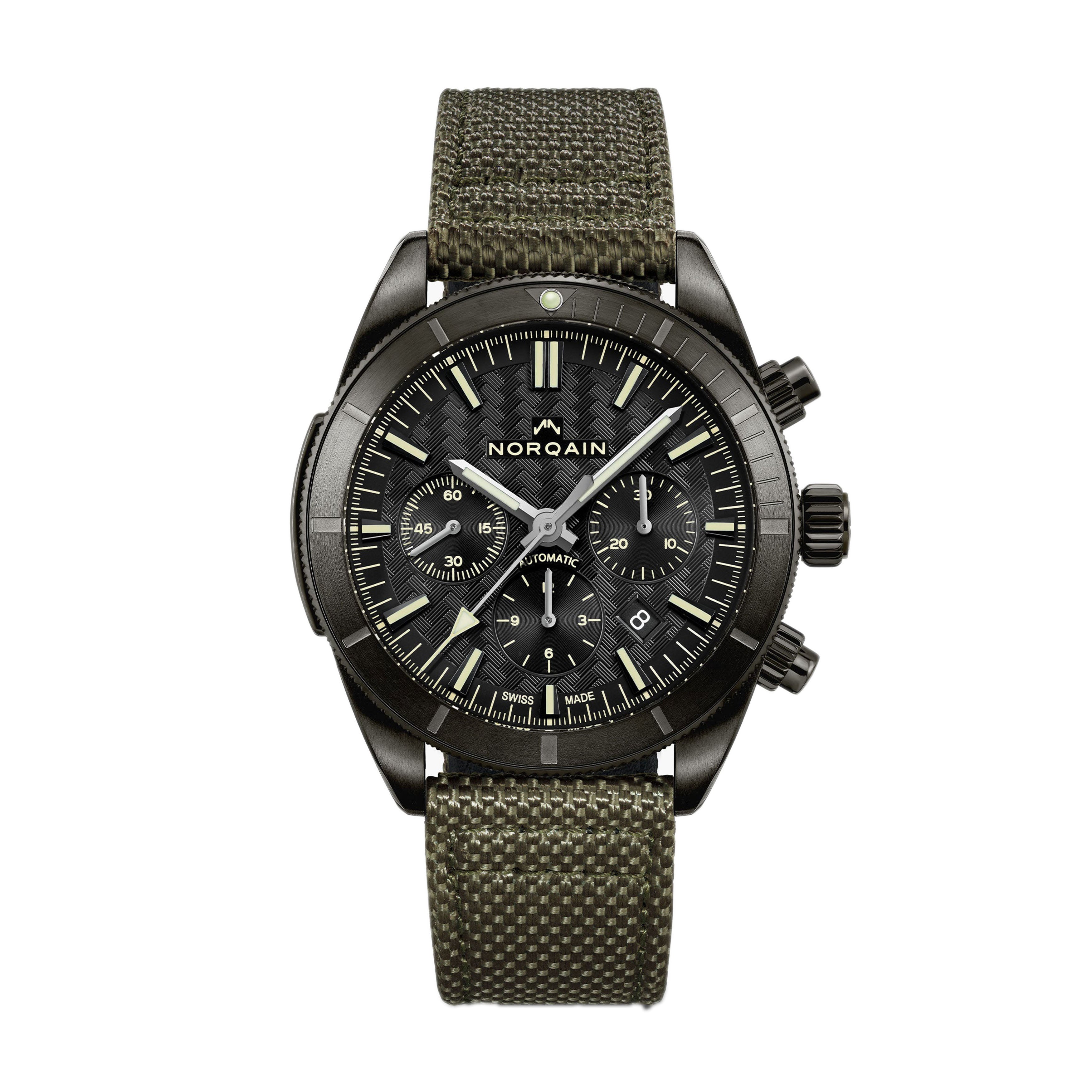 NORQAIN ADVENTURE SPORT CHRONO WATCH, 44MM BLACK DIAL, N1200.19B01.B01.B01