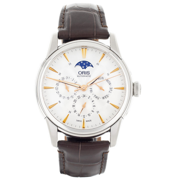 Oris Artelier Complication Silver Dial Stainless Steel 40mm 7689 Full Set