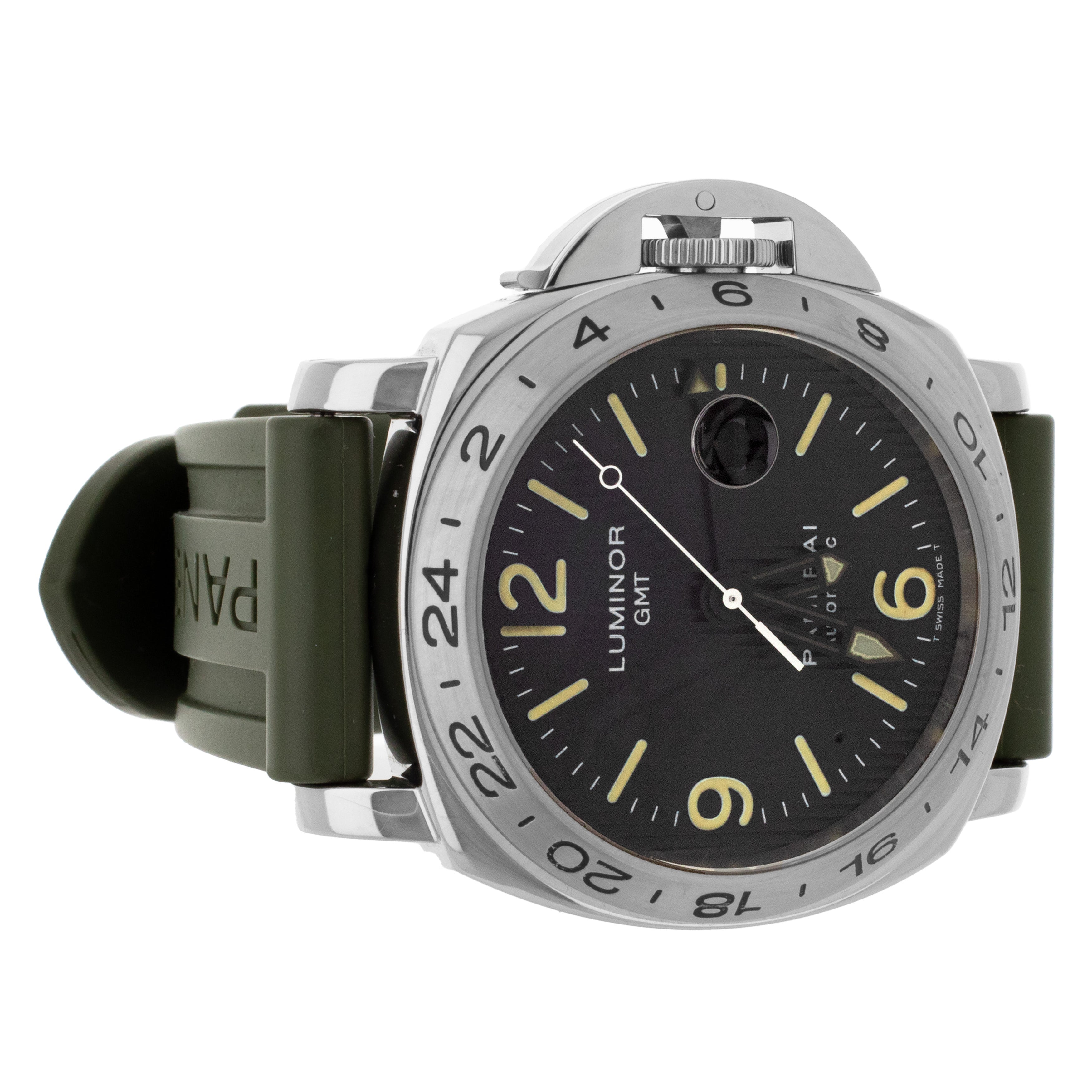 Panerai Luminor GMT Tuxedo Dial Stainless Steel PAM00029 44mm Watch On