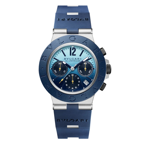 Bulgari Aluminium Capri Edition Watch, 40mm Blue Dial, 103844
