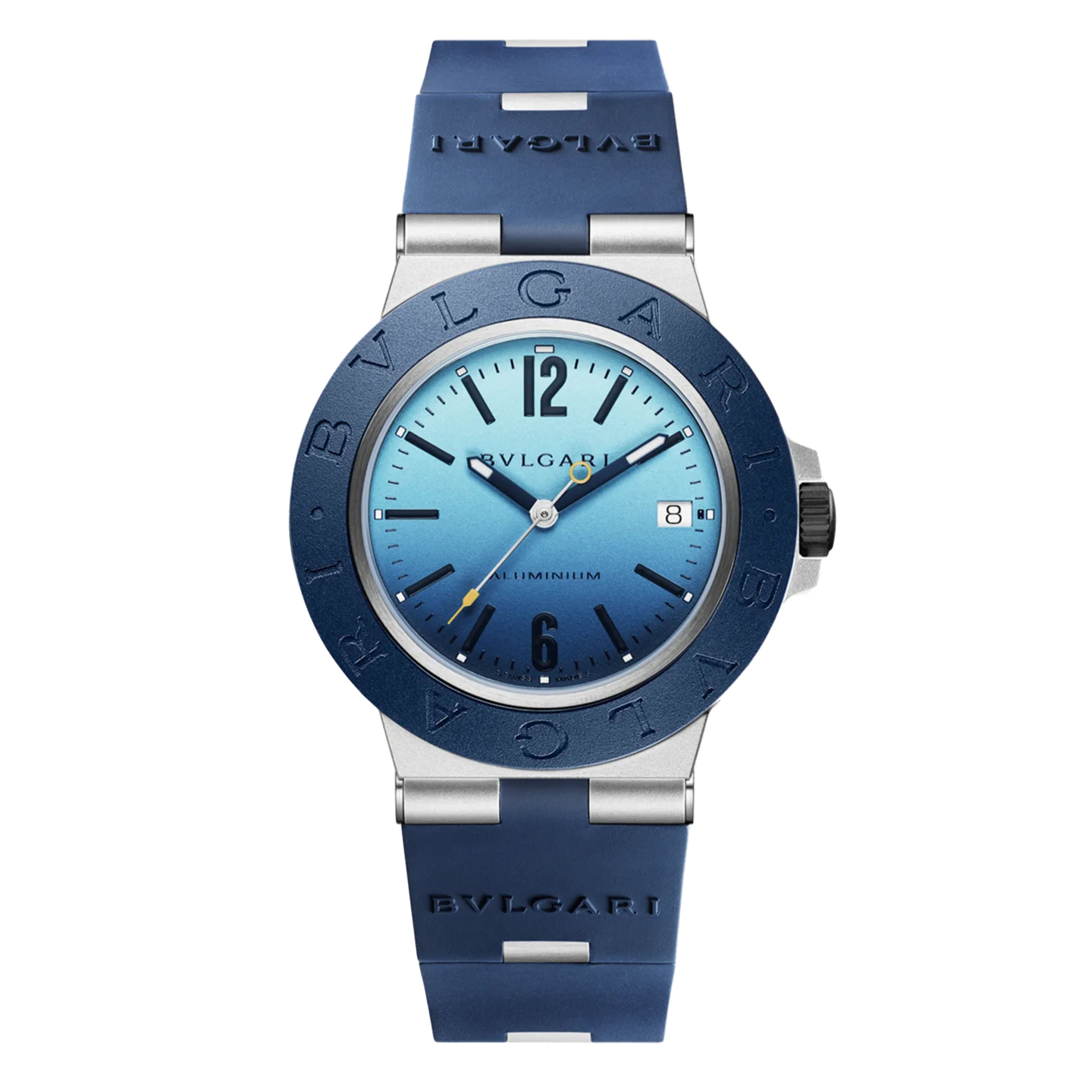 Bulgari Aluminium Capri Edition Watch 40mm Blue Dial 103815