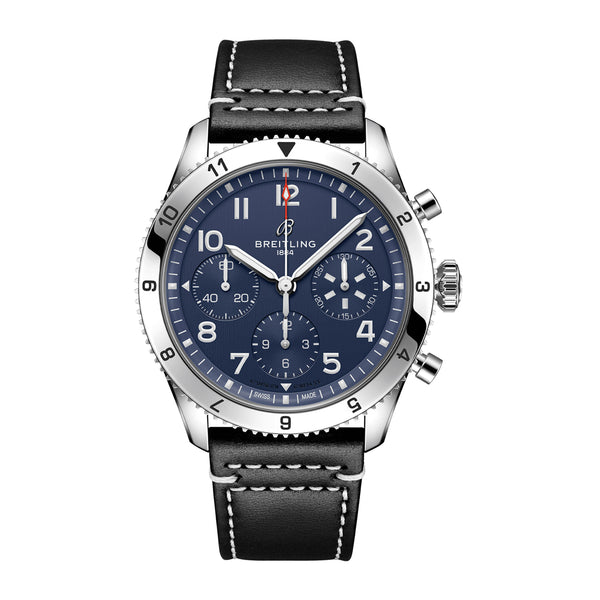 Breitling Classic Avi Chronograph 42 Triute To Vought F4U Corsair Watch, 42mm Blue Dial, A233801A1C1X1
