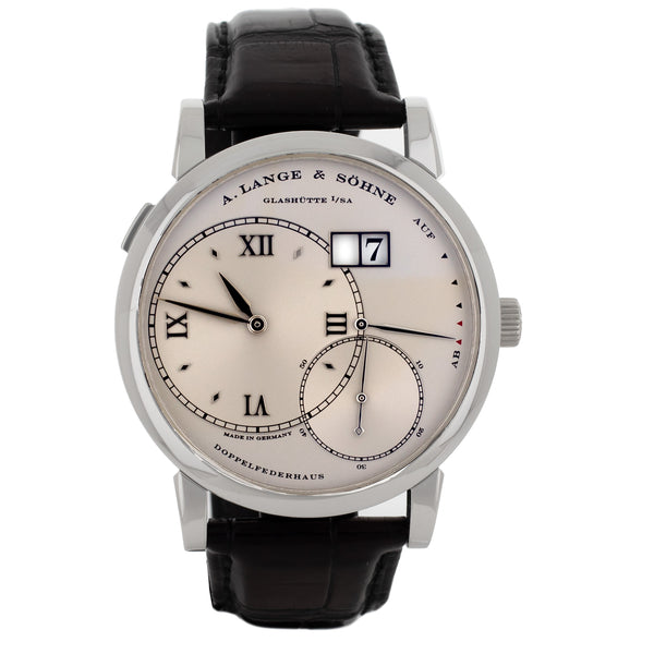 A. Lange & Sohne Grand Lange 1 Platinum Silver Dial 41.9mm 115.026 Full Set