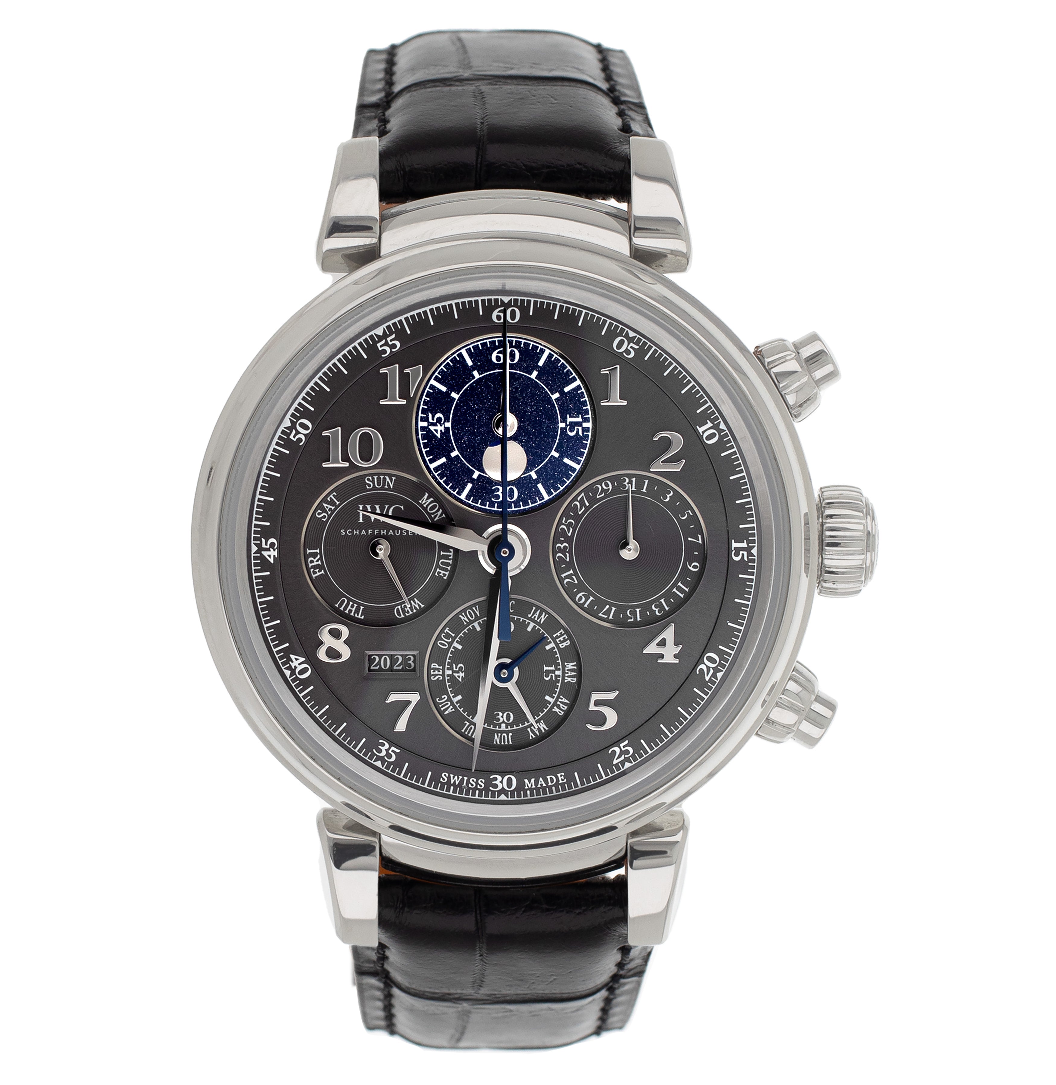 IWC Da Vinci Perpetual Calendar Chronograph Gray Dial 43mm IW392103 Fu