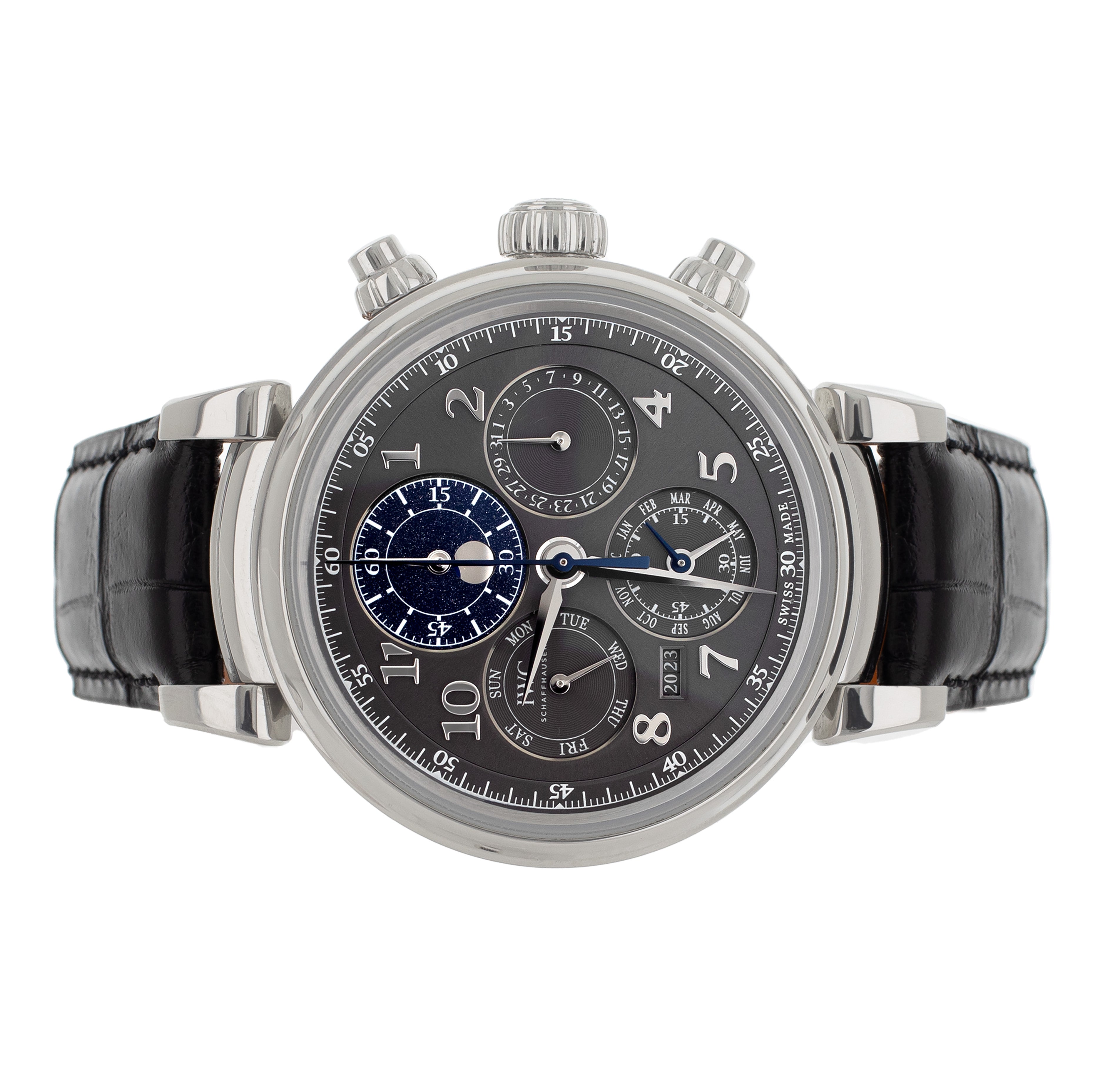 IWC Da Vinci Perpetual Calendar Chronograph Gray Dial 43mm IW392103 Fu