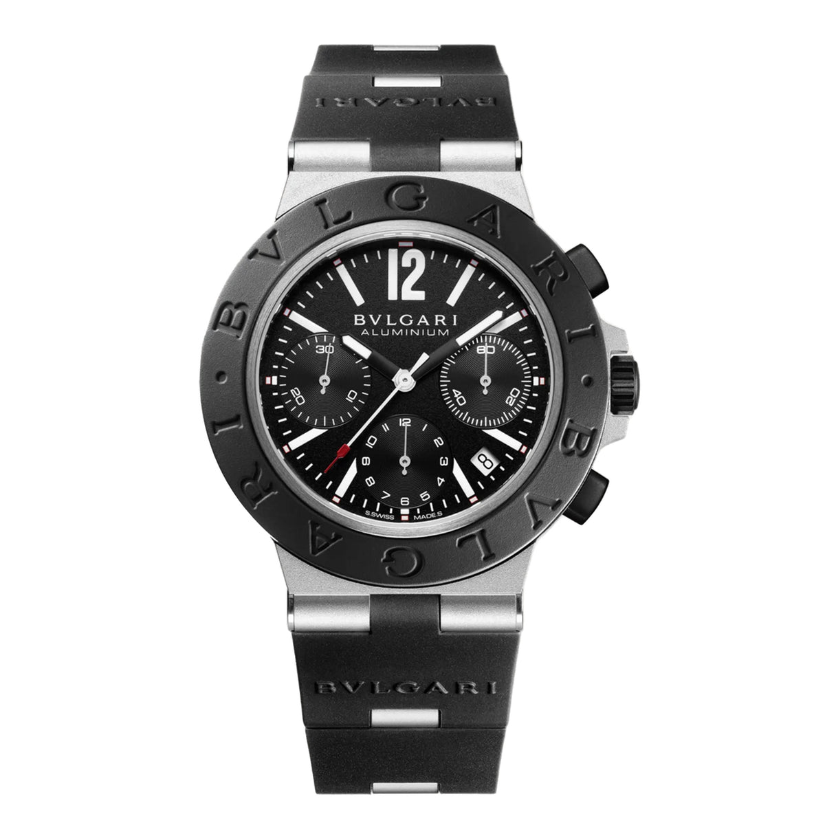 Bulgari Aluminium Chronograph watch, 41mm Black Dial, 103868
