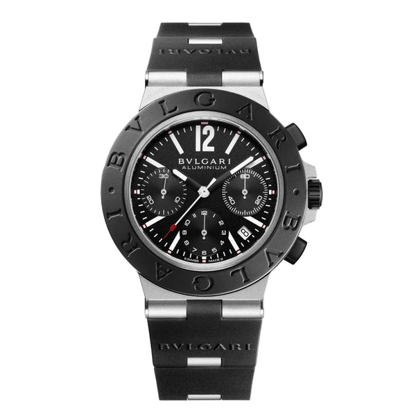 Bulgari Aluminium Chronograph watch, 41mm Black Dial, 103868