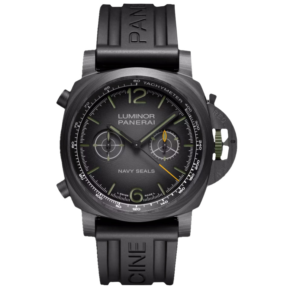 Panerai Luminor Chrono Carbotech Navy Seals Watch, 44mm Gray Dial, PAM01419