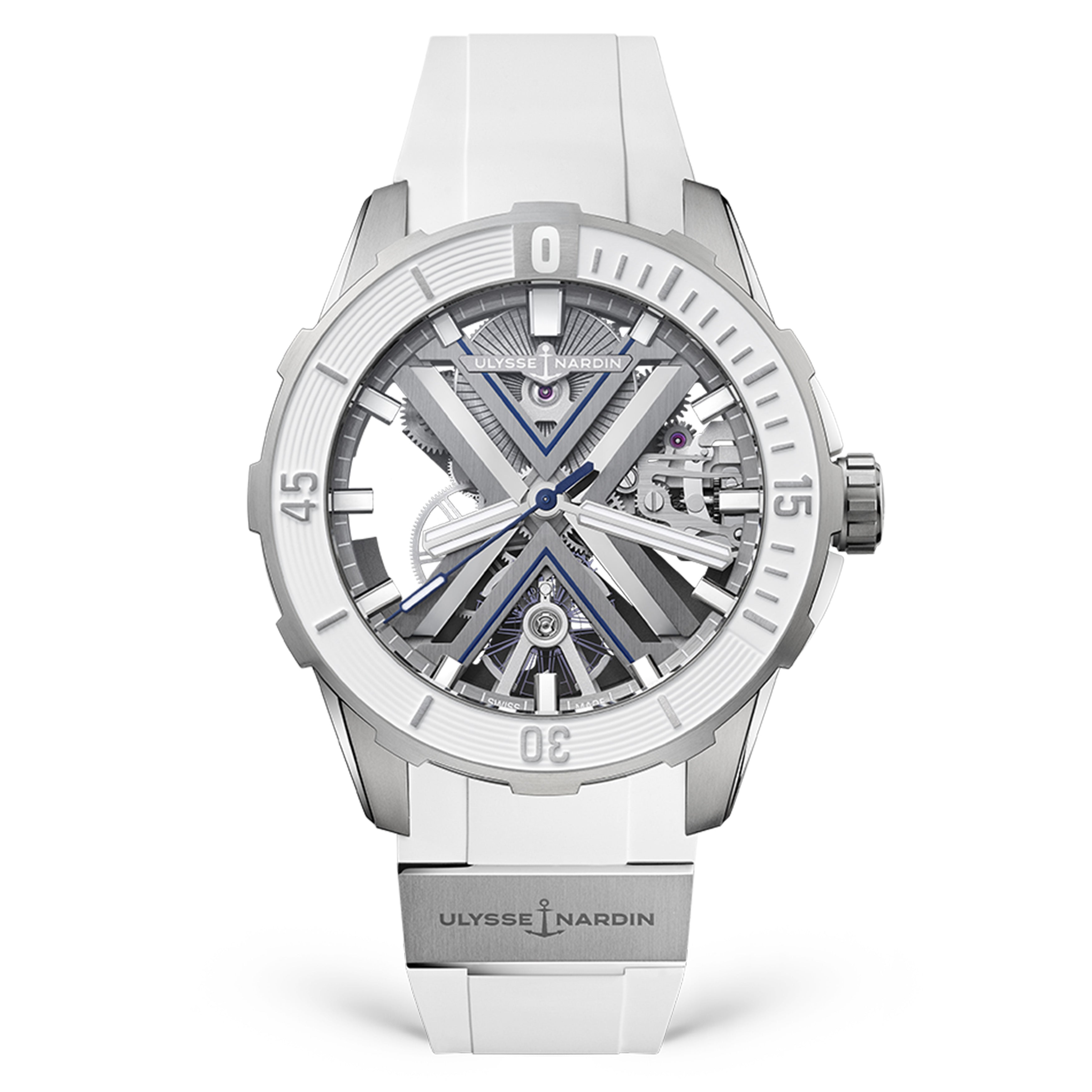 White on sale skeleton watch