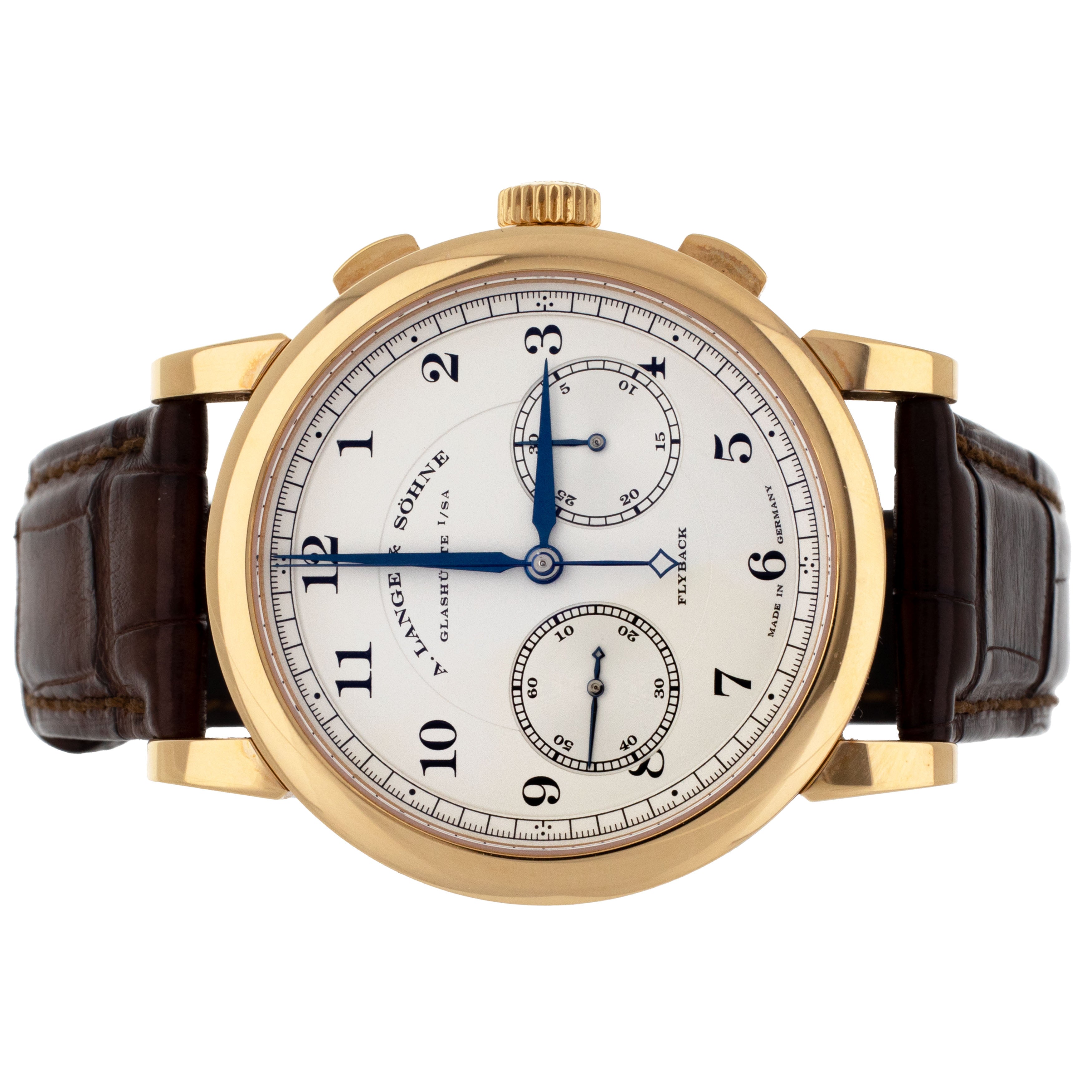 A. Lange Sohne 1815 Chronograph Rose Gold Silver DIal Manual 395mm 4