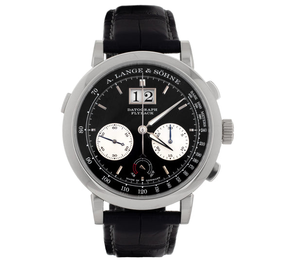 A. Lange & Sohne Datograph Up/Down Platinum Black Dial 41mm 405.035 Full Set