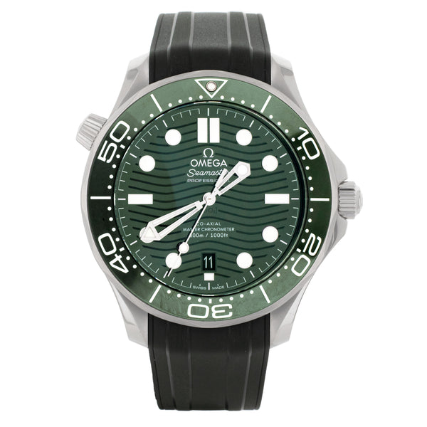 Omega Seamaster 300m Stainless Steel Green Dial 42mm 21032422010001 Full Set