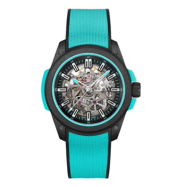 Norqain Wild One Skeleton Watch, 42mm Turquoise Dial, NNQ3000QBQ1AS/B007