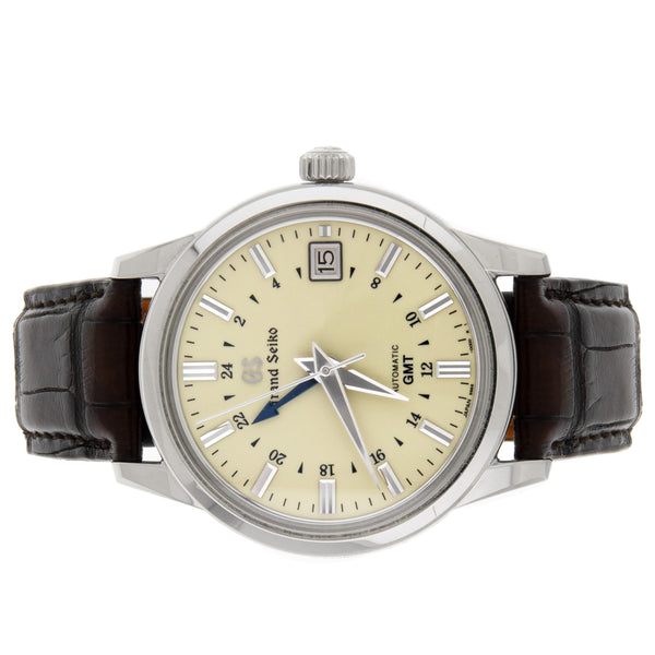 Grand Seiko Elegance GMT Stainless Steel Cream Dial 39mm SBGM221 Full Set