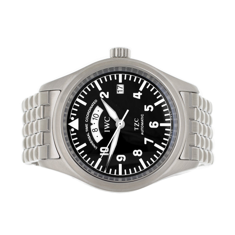IWC Pilot's Watch Spitfire UTC Stainless Steel Black Dial 39mm IW325101 Watch Only
