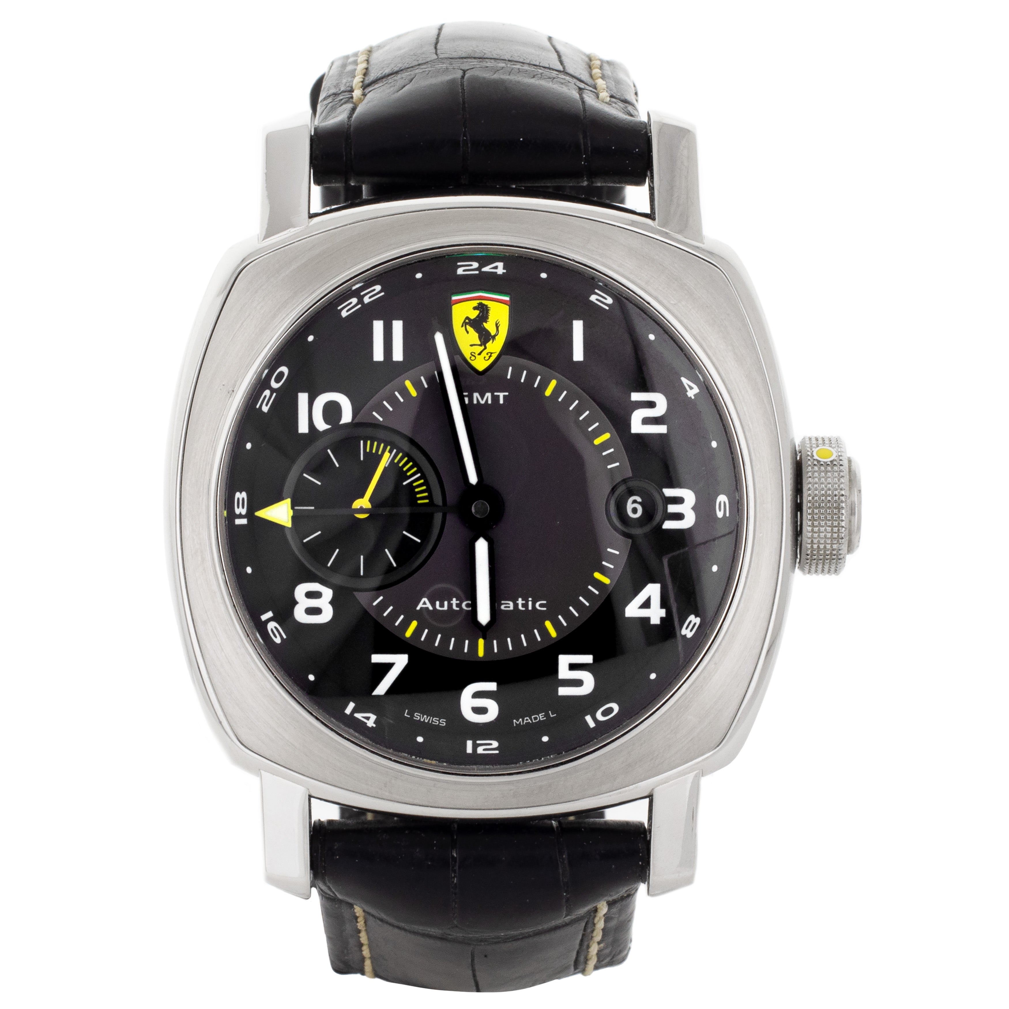 Panerai Ferrari Scuderia GMT Stainless Steel Black Dial 45mm FER00009