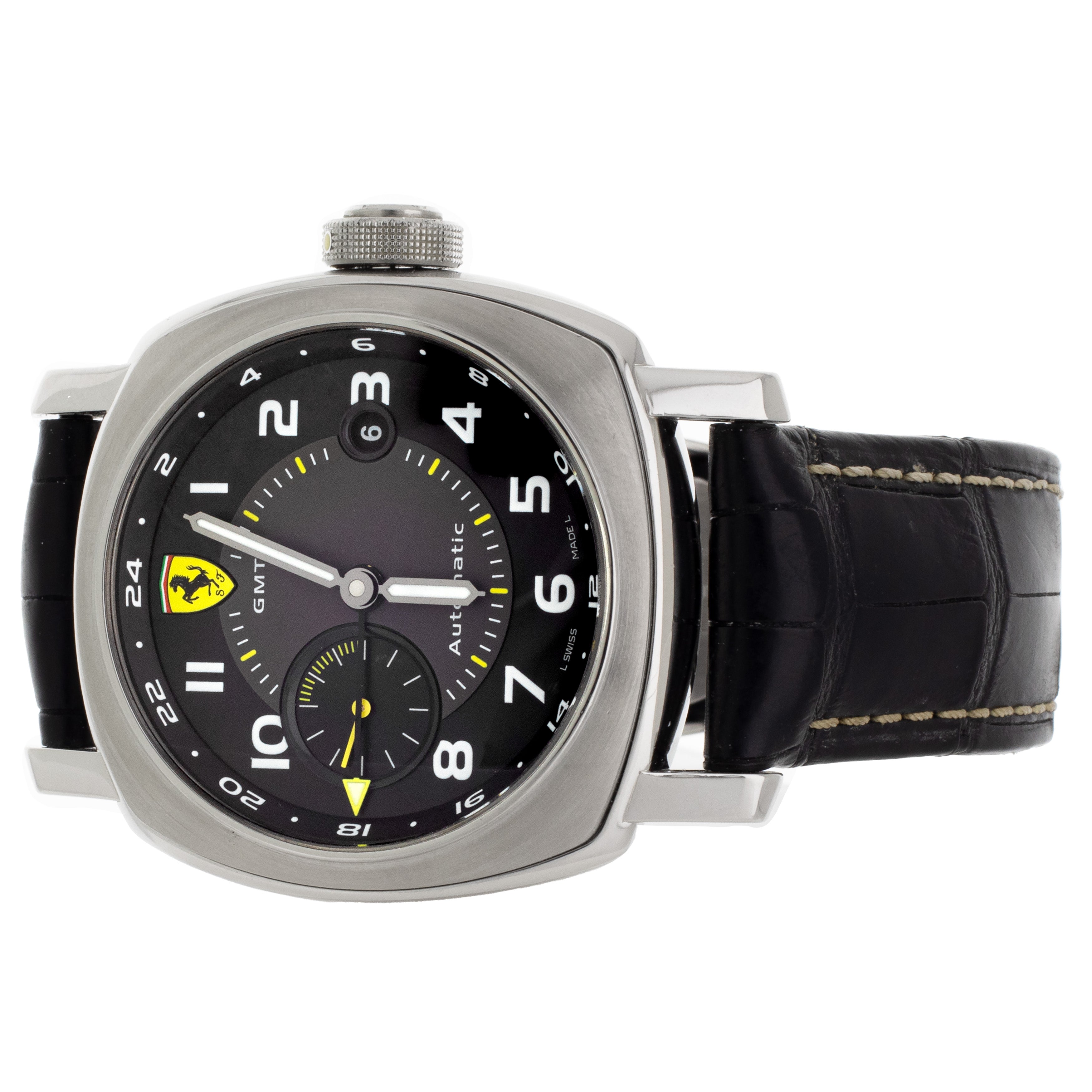 Panerai Ferrari Scuderia GMT Stainless Steel Black Dial 45mm FER00009