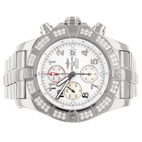 Breitling Super Avenger Stainless steel white dial 48mm A1337053/A699 full set