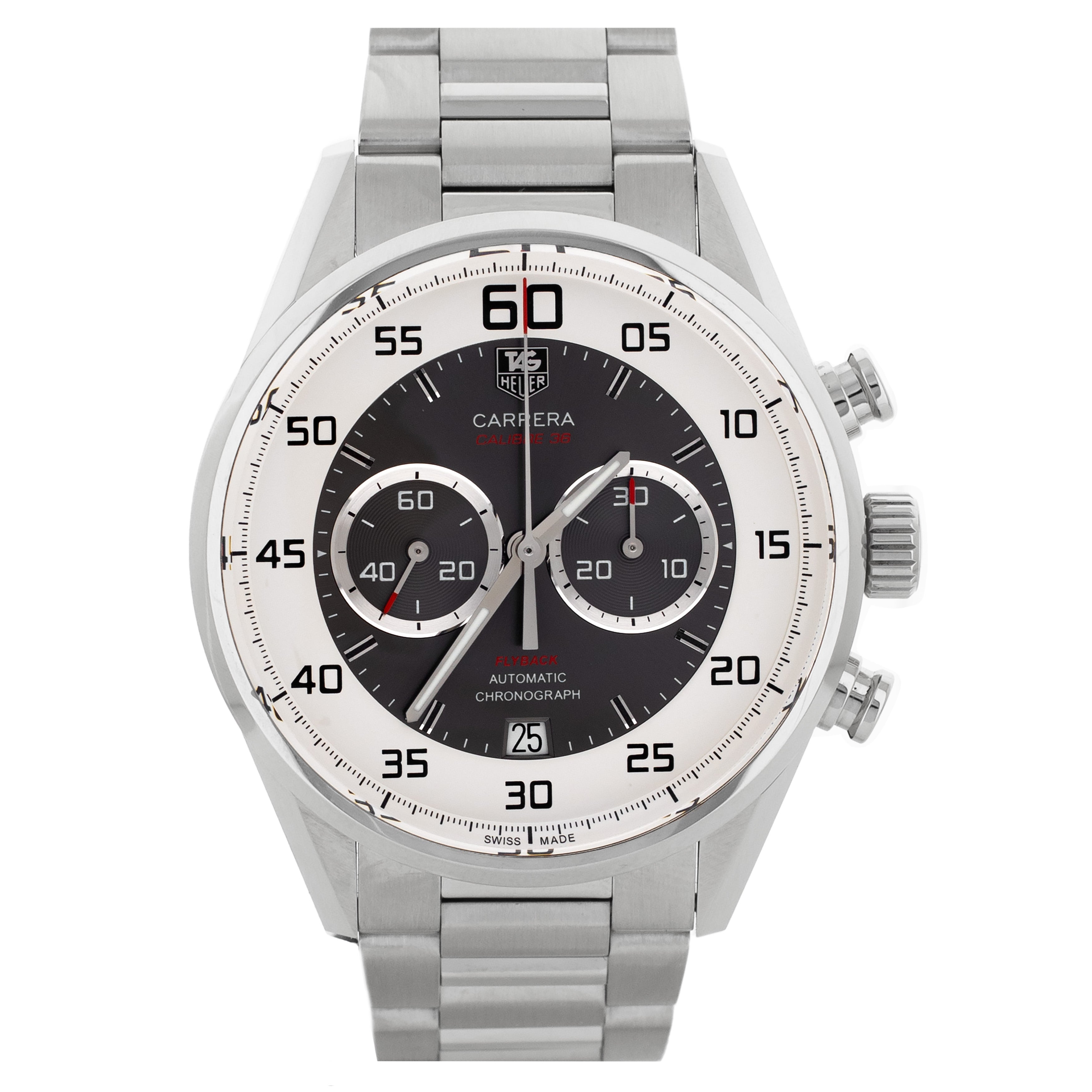 Tag Heuer Carrera Calibre 36 Stainless steel Gray Dial 43mm CAR2B11.BA0799
