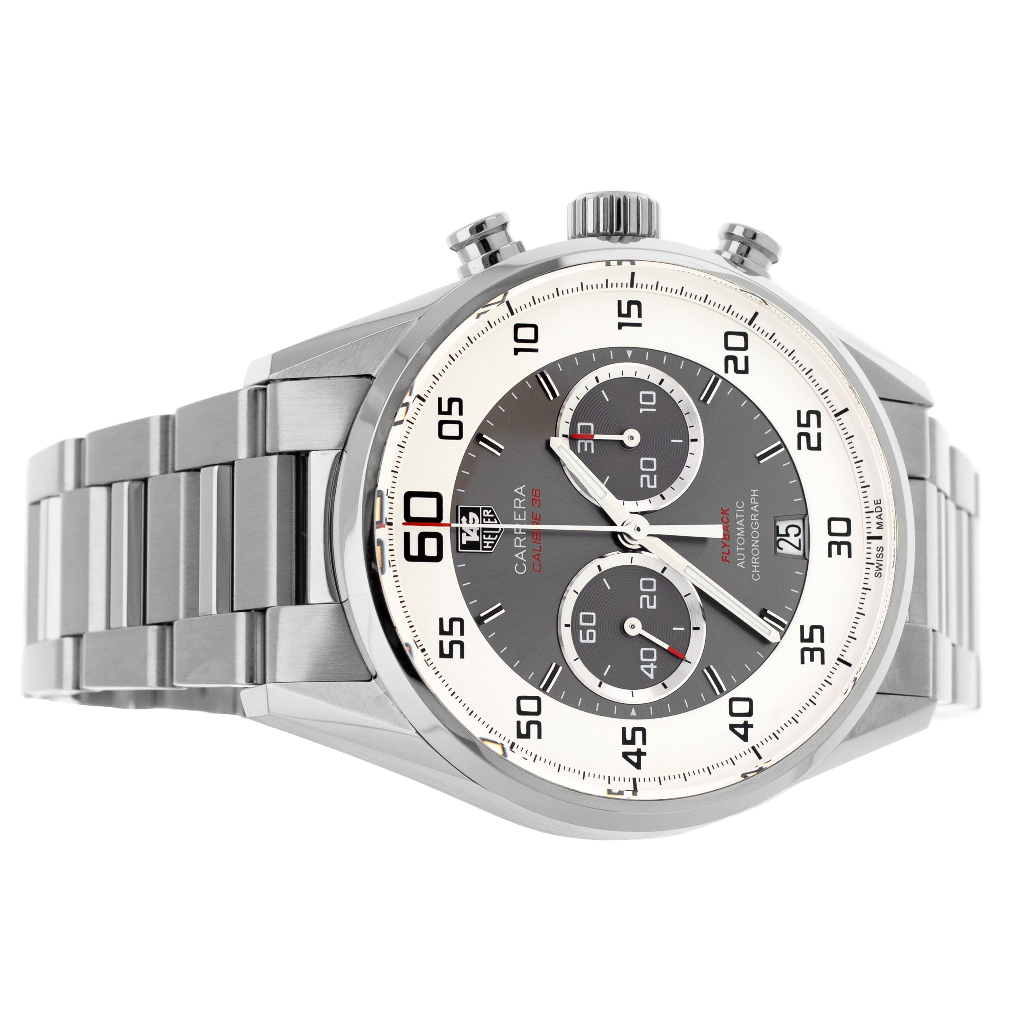 Tag Heuer Carrera Calibre 36 Stainless steel Gray Dial 43mm CAR2B11.BA0799