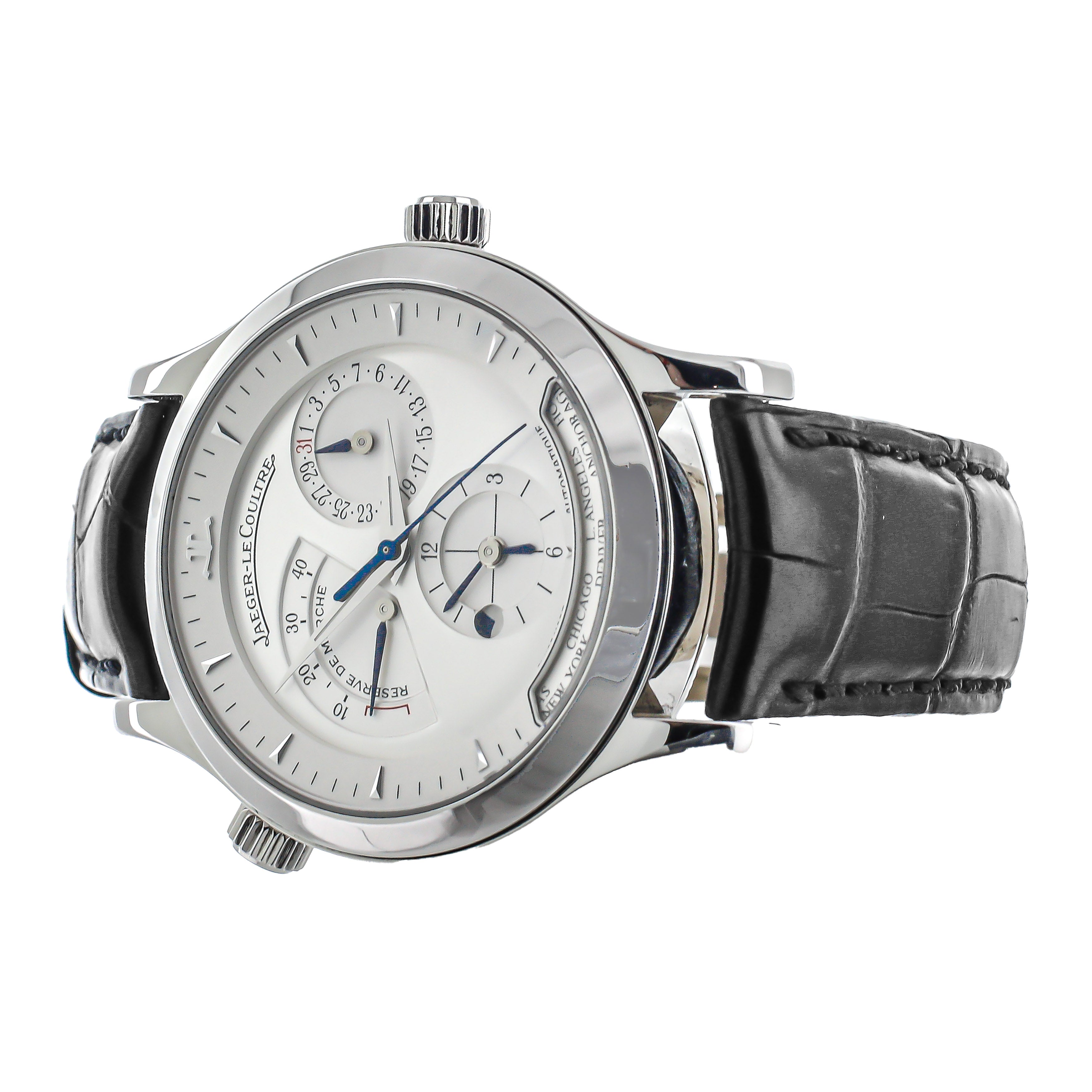 Jaeger-LeCoultre Master Geographic Stainless Steel Silver Dial 38mm Q1428420