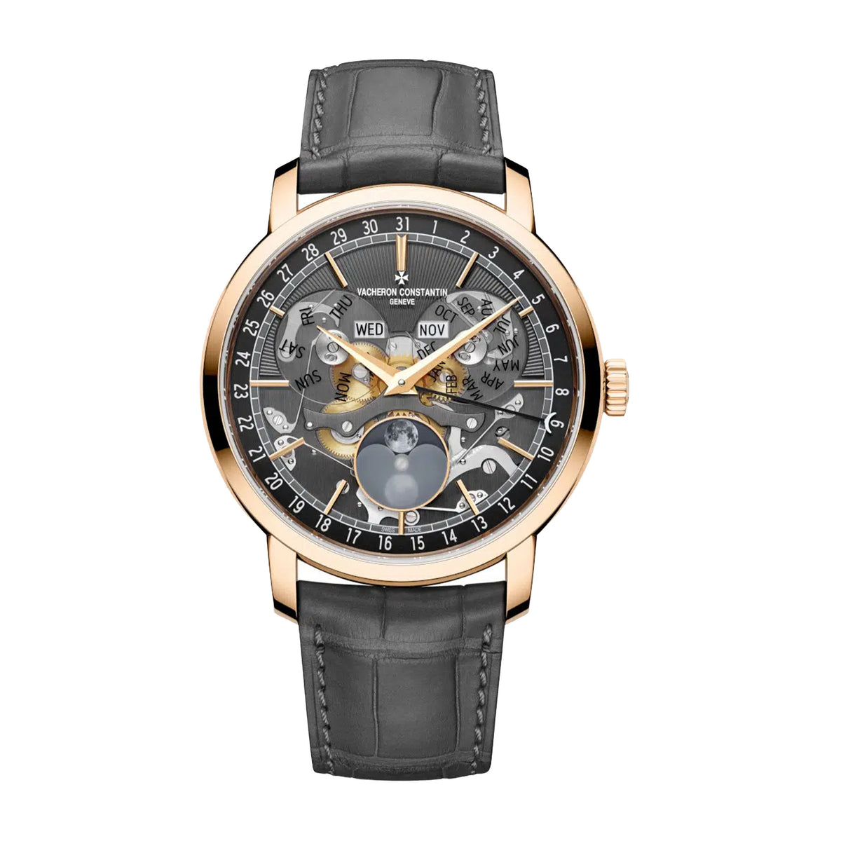 Vacheron Constantin Traditionnelle Complete Calendar Openface Watch, 41mm Skeleton Dial, 4020T/000R-B654
