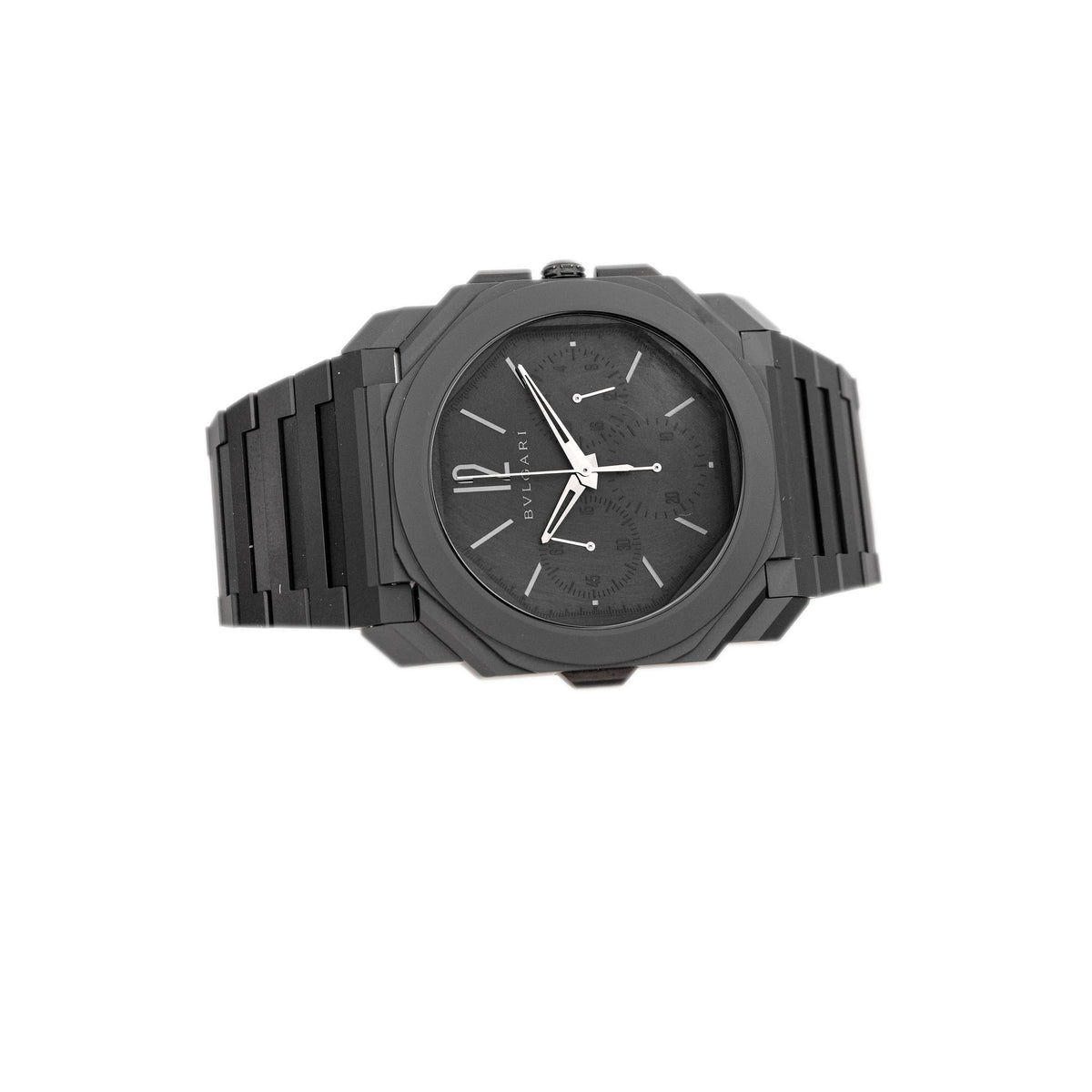 Bulgari Octo Finissimo Chronograph GMT Ceramic Black Dial 43mm 103278 Full Set