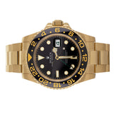 Rolex GMT-Master II Yellow gold Black Dial Bracelet 40mm 116718LN Full Set