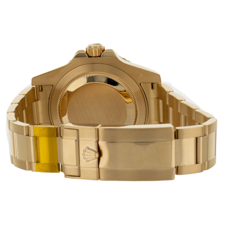 Rolex GMT-Master II Yellow gold Black Dial Bracelet 40mm 116718LN Full Set