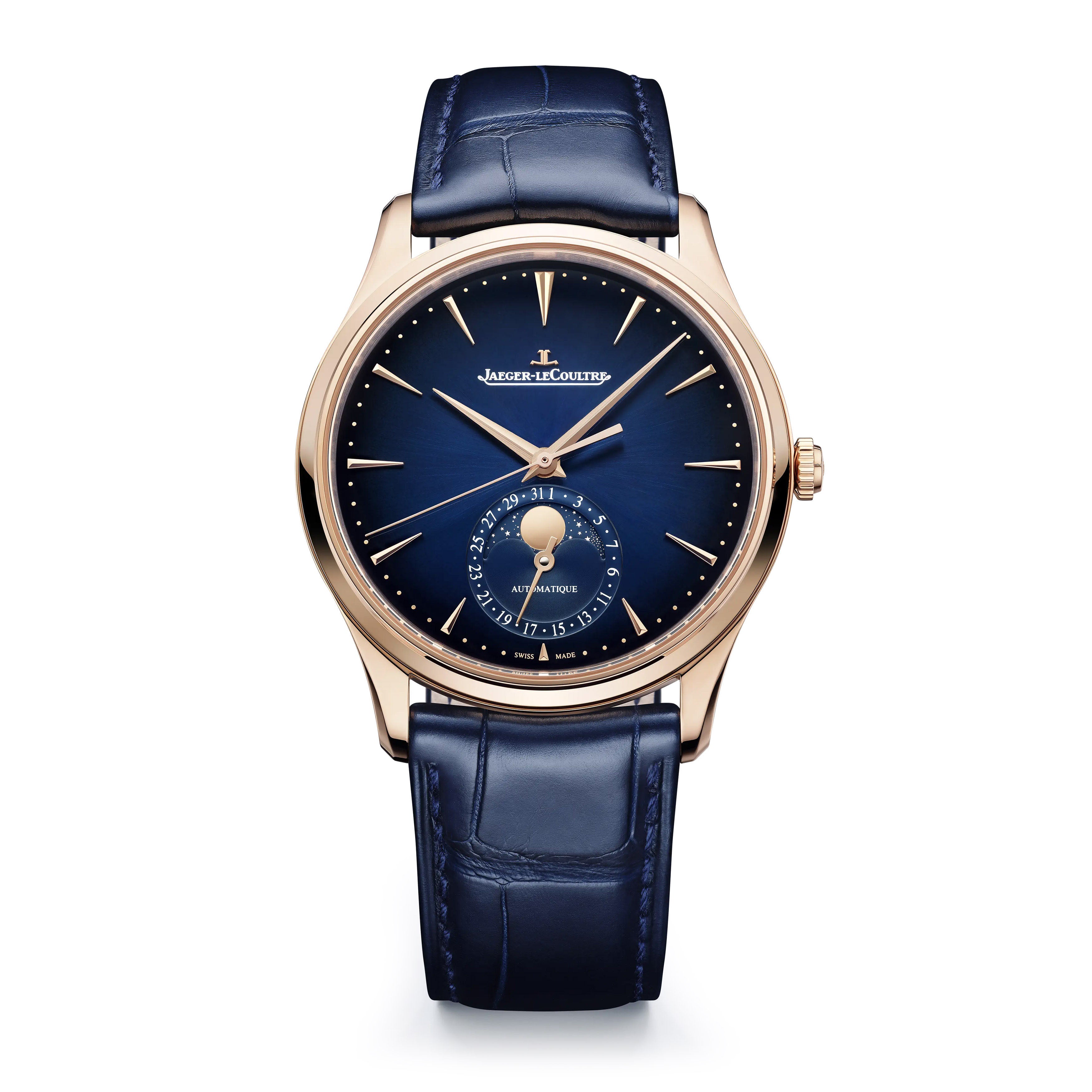 Jaeger LeCoultre Master Ultra Thin Moon Watch 39mm Blue Dial Q1362580