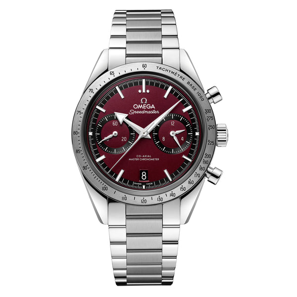 OMEGA SPEEDMASTER '57 CHRONOGRAPH WATCH, 40.5MM RED DIAL, 33210415111001