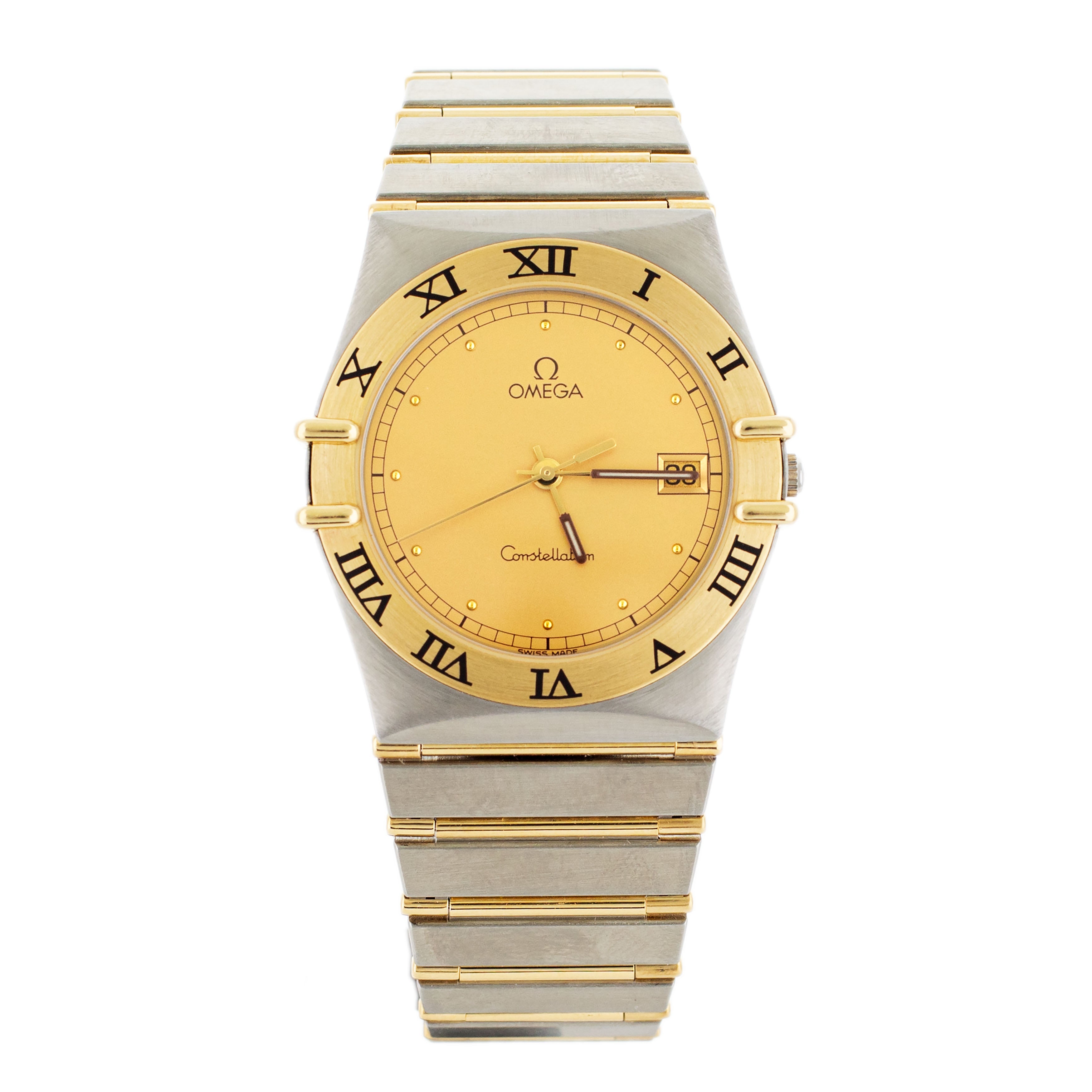 Omega Constellation Yellow Gold & Stainless Steel Gold Dial 34mm 1212.10.00