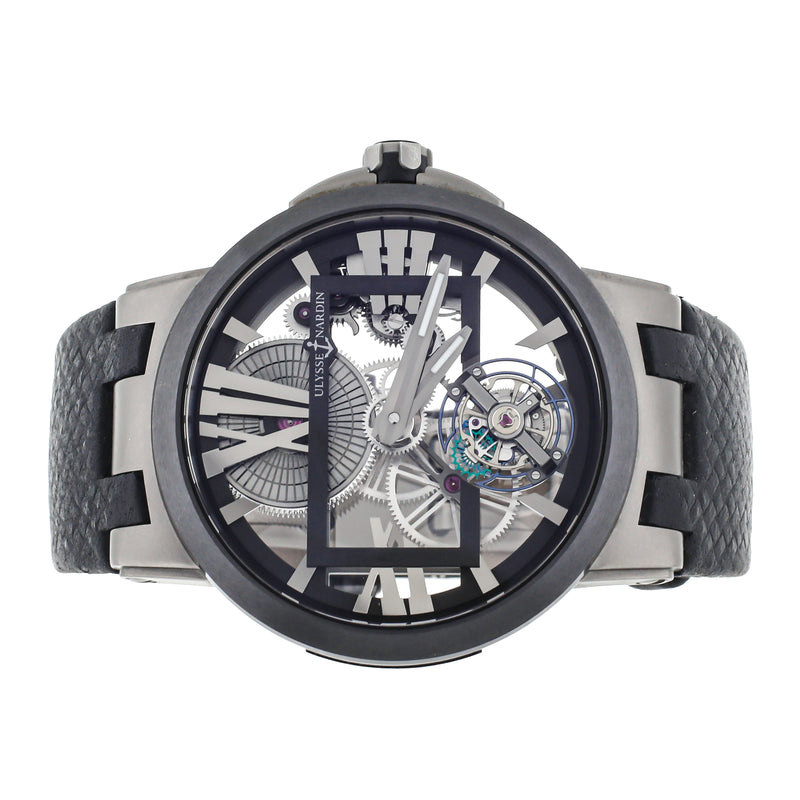 Ulysse Nardin Executive Skeleton Tourbillon Titanium Skeleton Dial 45mm 1713-139 Full Set