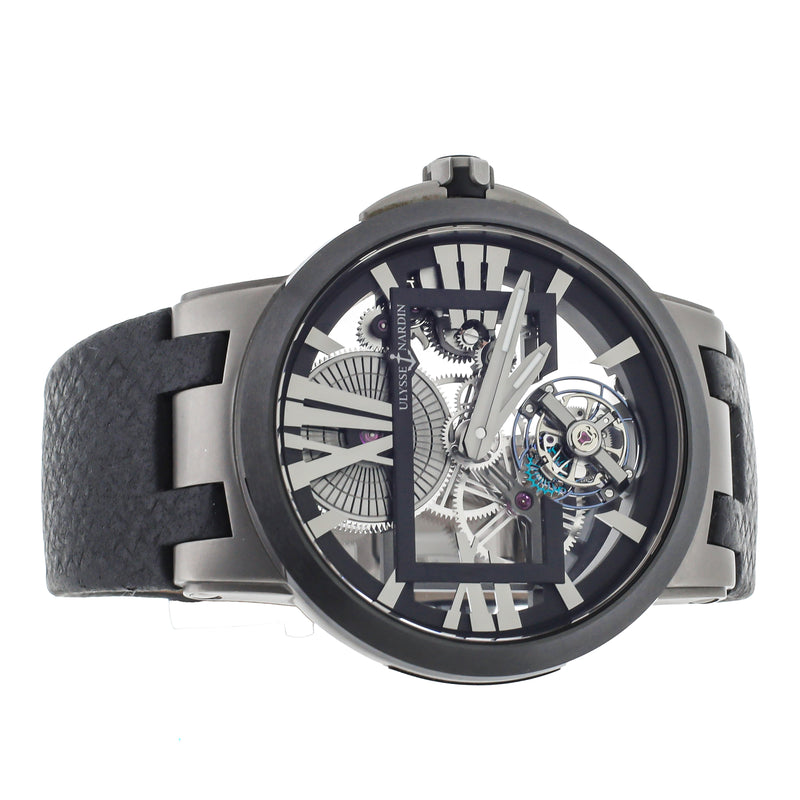 Ulysse Nardin Executive Skeleton Tourbillon Titanium Skeleton Dial 45mm 1713-139 Full Set