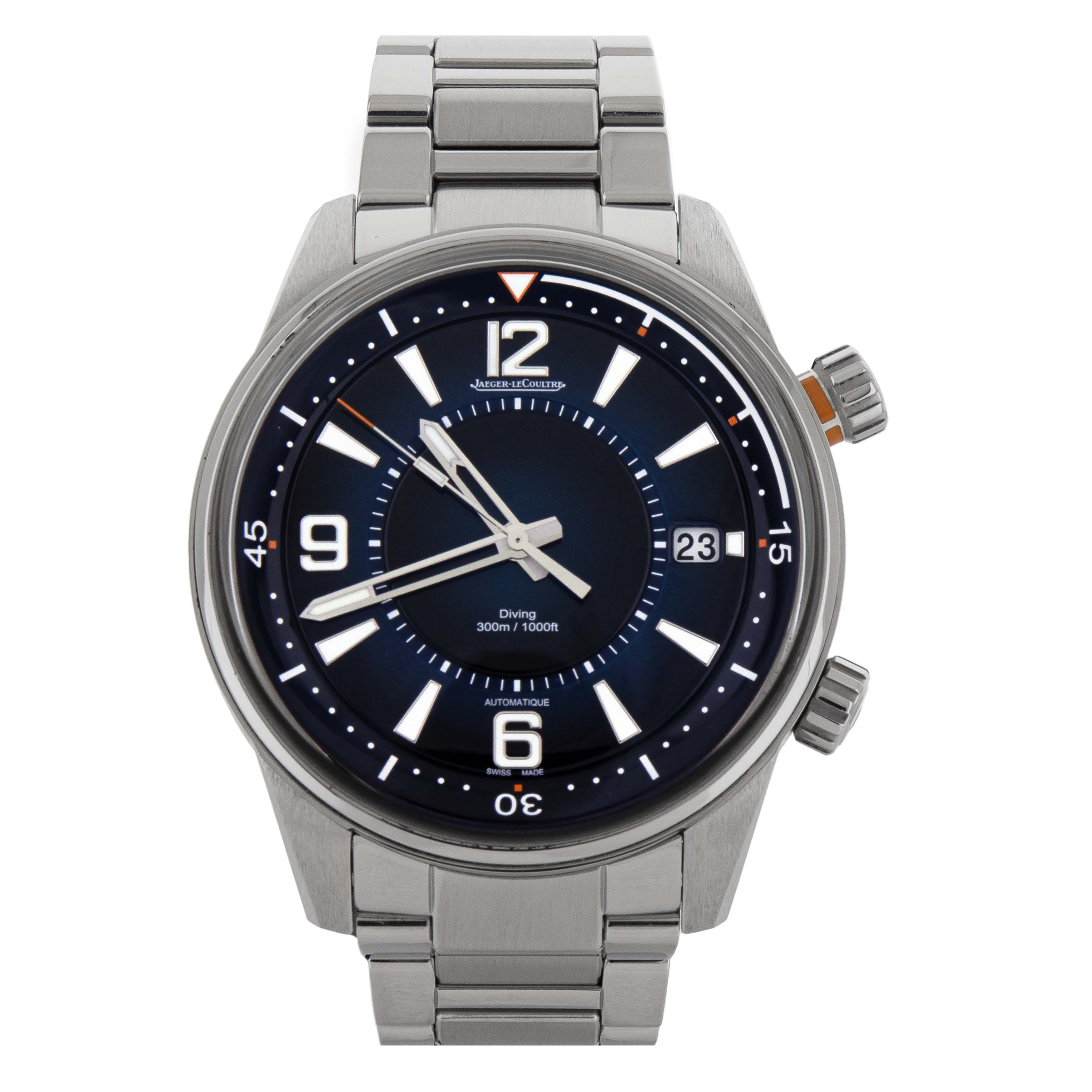 Jaeger LeCoultre Polaris Mariner Date Stainless Steel Blue Dial 42mm Q