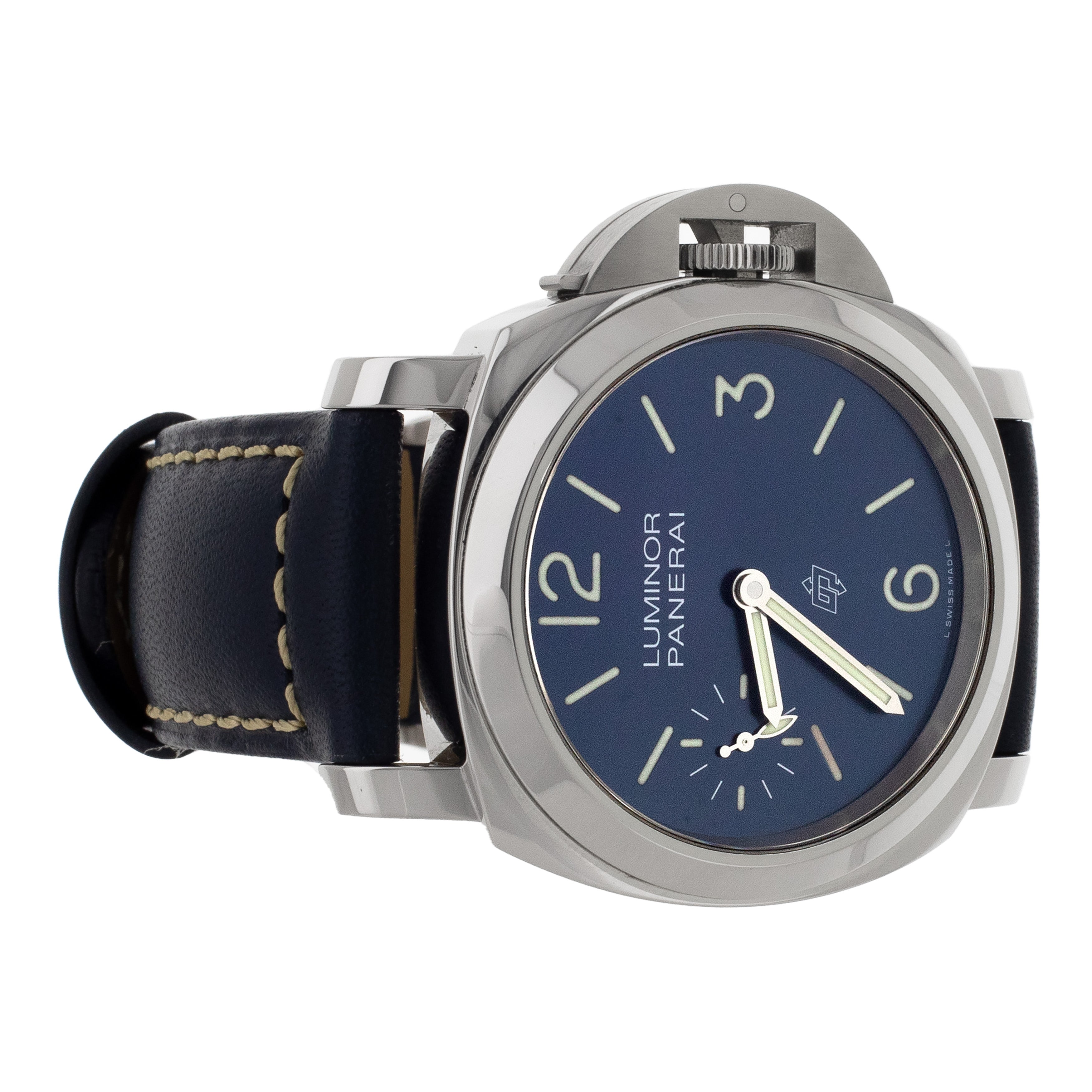 Panerai Luminor Blu Mare Stainless Steel Blue dial Manual 44mm PAM0108