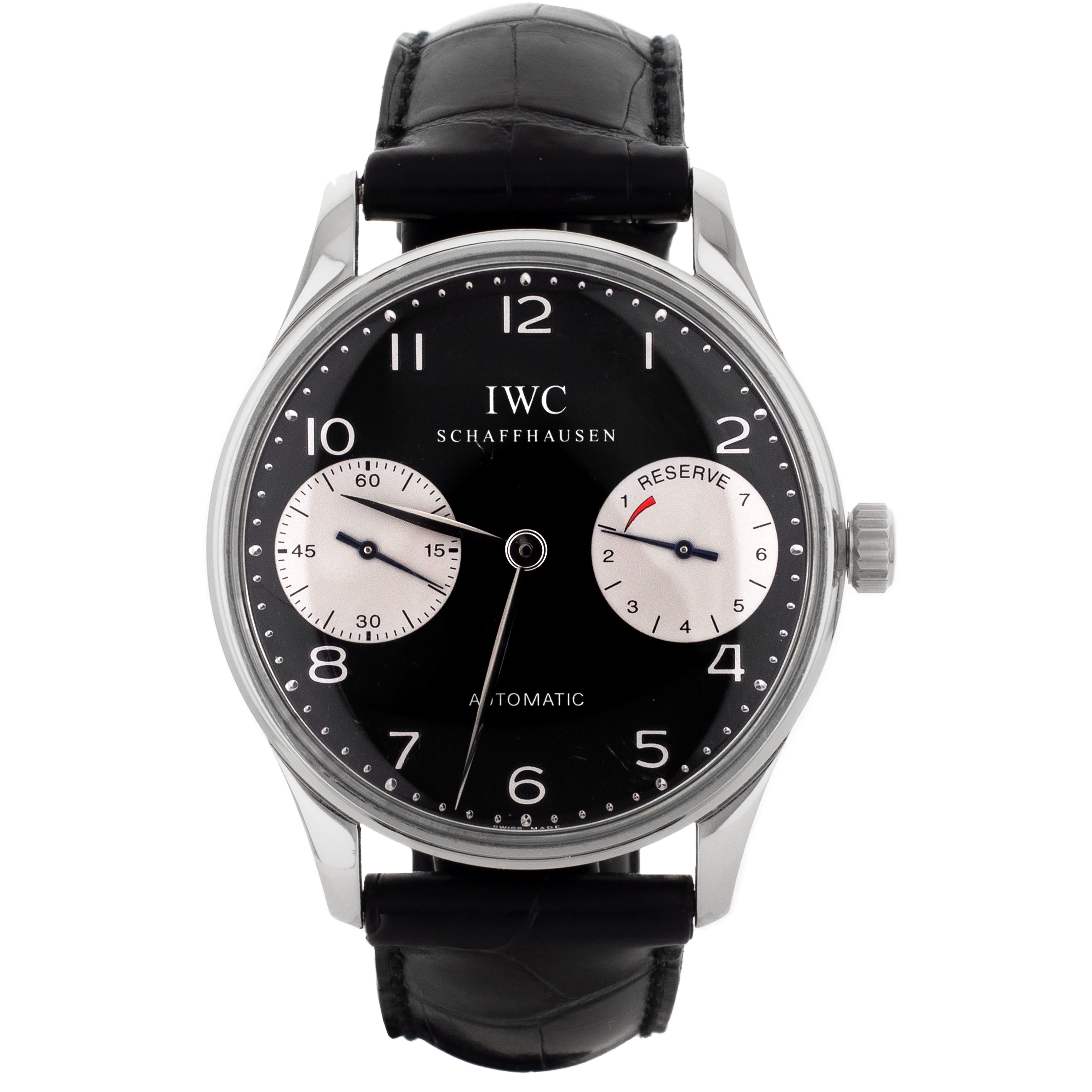 Iwc portuguese black outlet dial